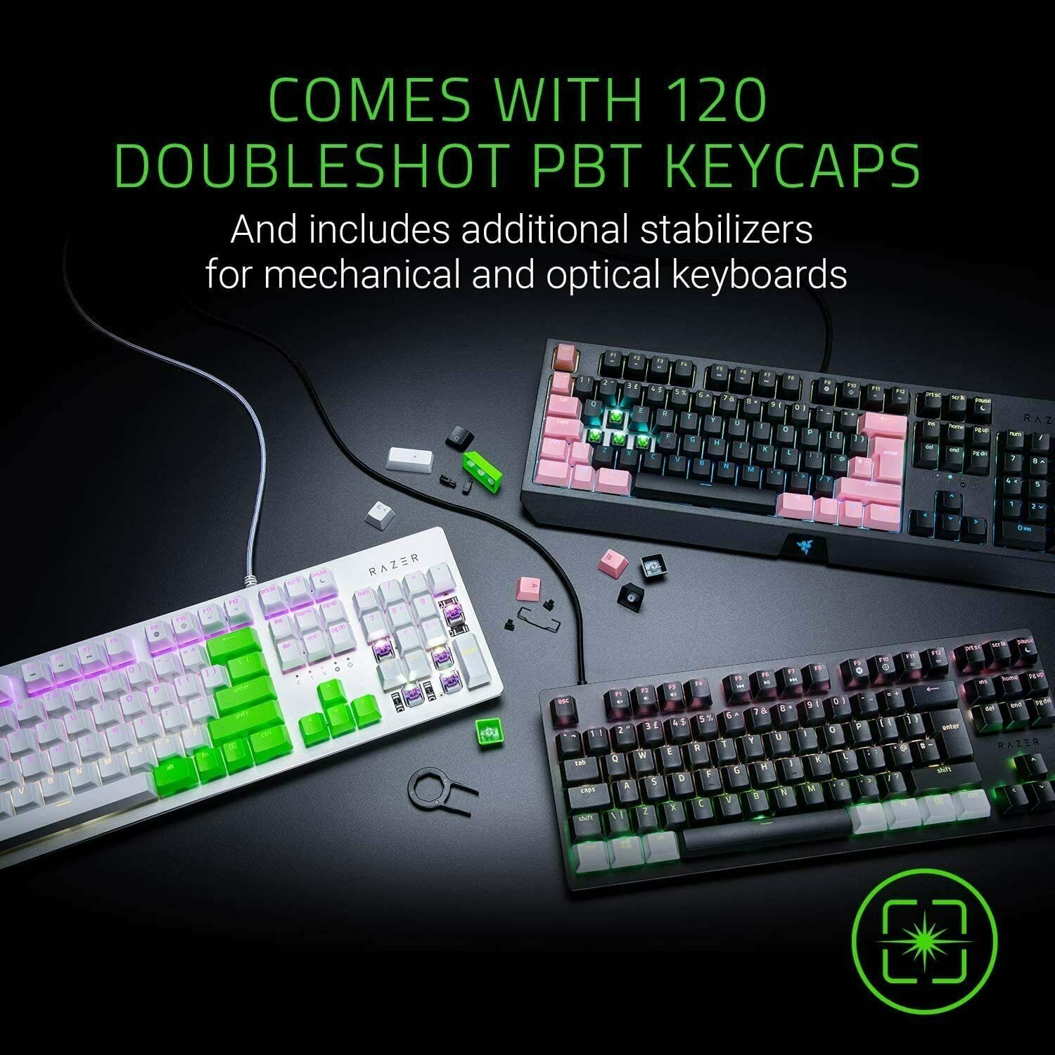 razer-pbt-keycap-coiled-cable-upgrade-set-doubleshot-pbt-120-keycaps-braided-coi image 4
