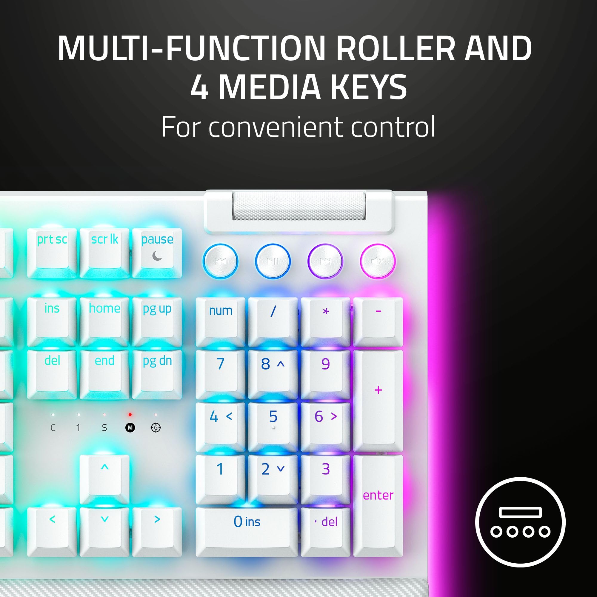 razer-blackwidow-v4-pro-wired-mechanical-gaming-keyboard-green-tactile-clicky-sw-2 image 7