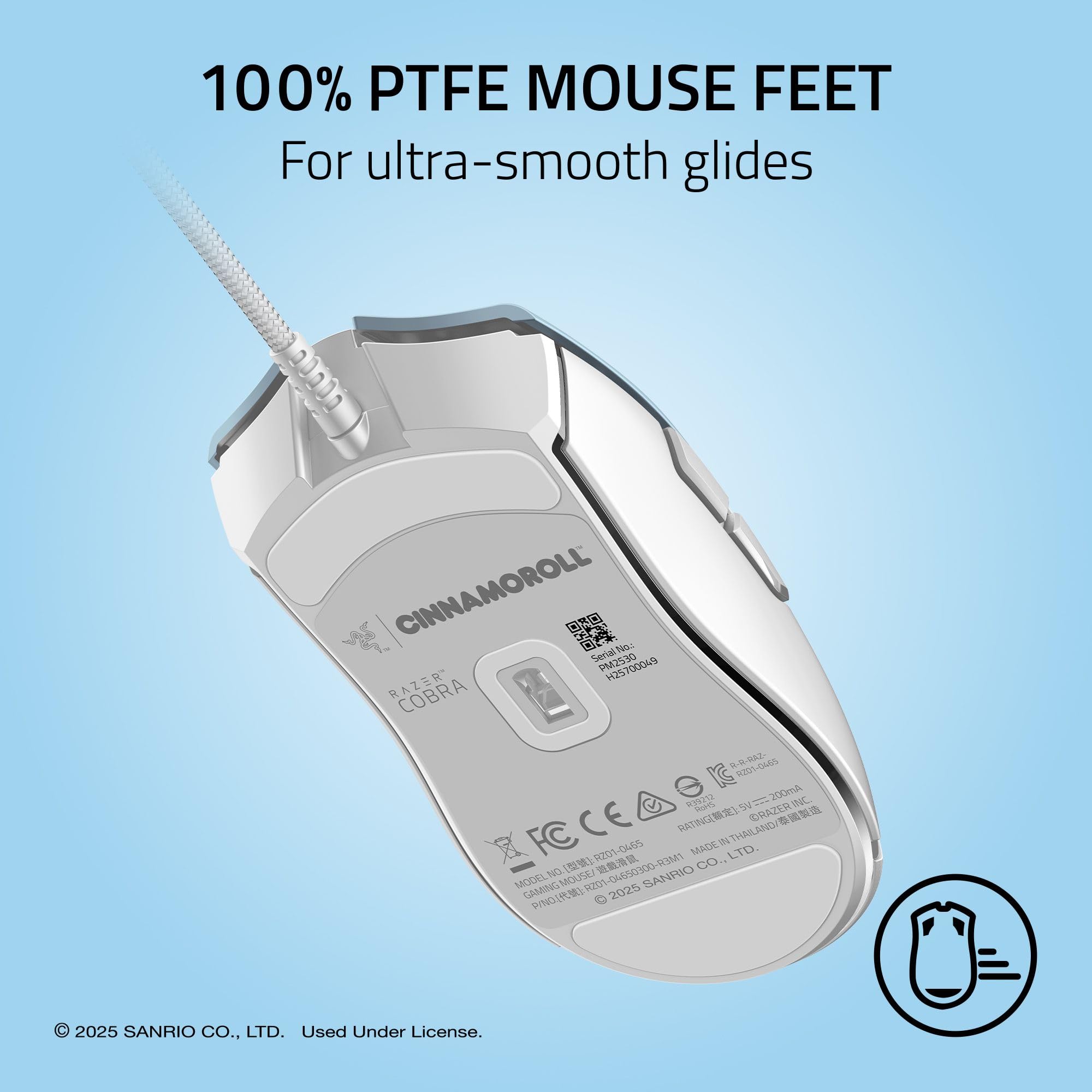 razer-cobra-wired-gaming-mouse-cinnamoroll-edition-58g-lightweight-gen-3-optical image 7