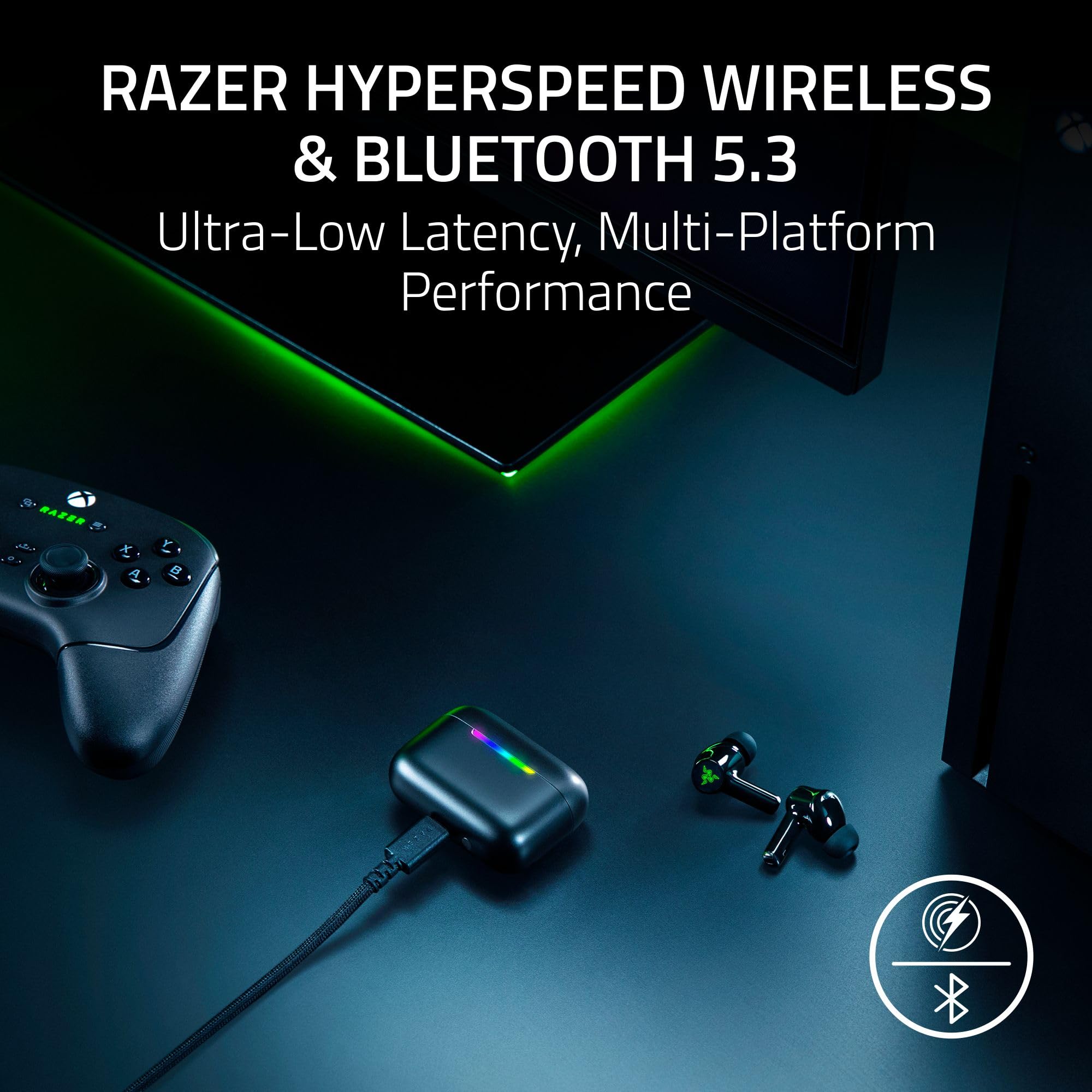 razer-hammerhead-v3-x-hyperspeed-wireless-gaming-earbuds-xbox-edition-2-4-ghz-bl image 2