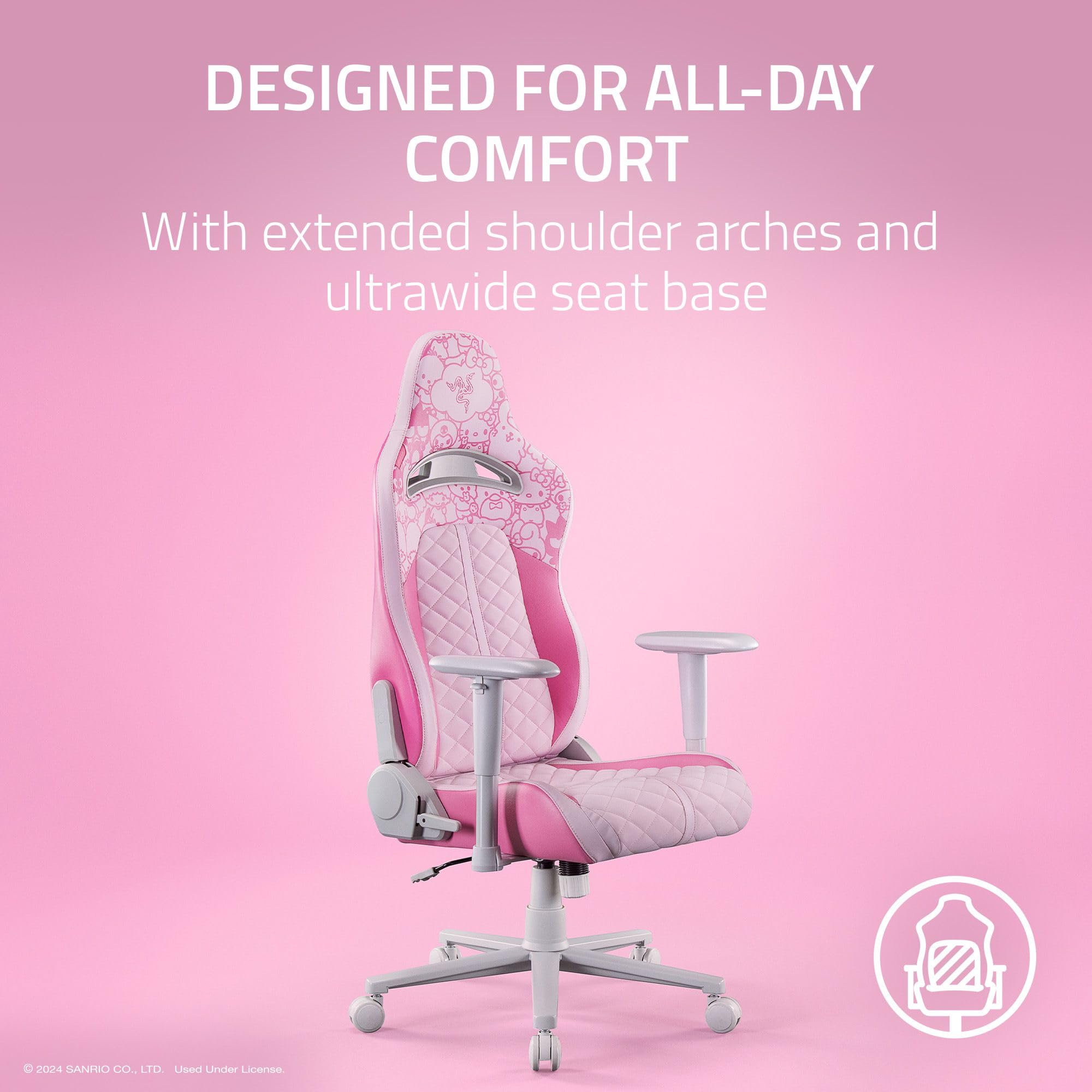 razer-enki-x-essential-gaming-chair-hello-kitty-friends-edition-built-in-lumbar- image 3