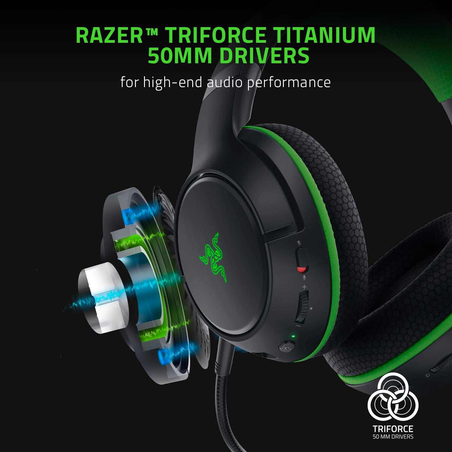 razer-kaira-pro-wireless-gaming-headset-for-xbox-series-x-s-with-triforce-titani image 2