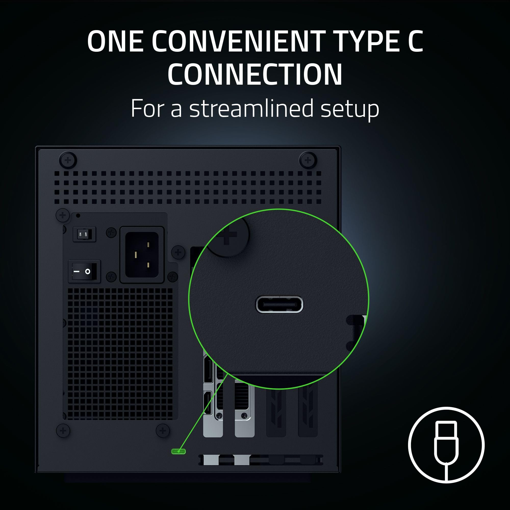 razer-core-x-v2-external-graphics-enclosure-egpu-thunderbolt-5-4-usb-4-4-slot-pc image 5