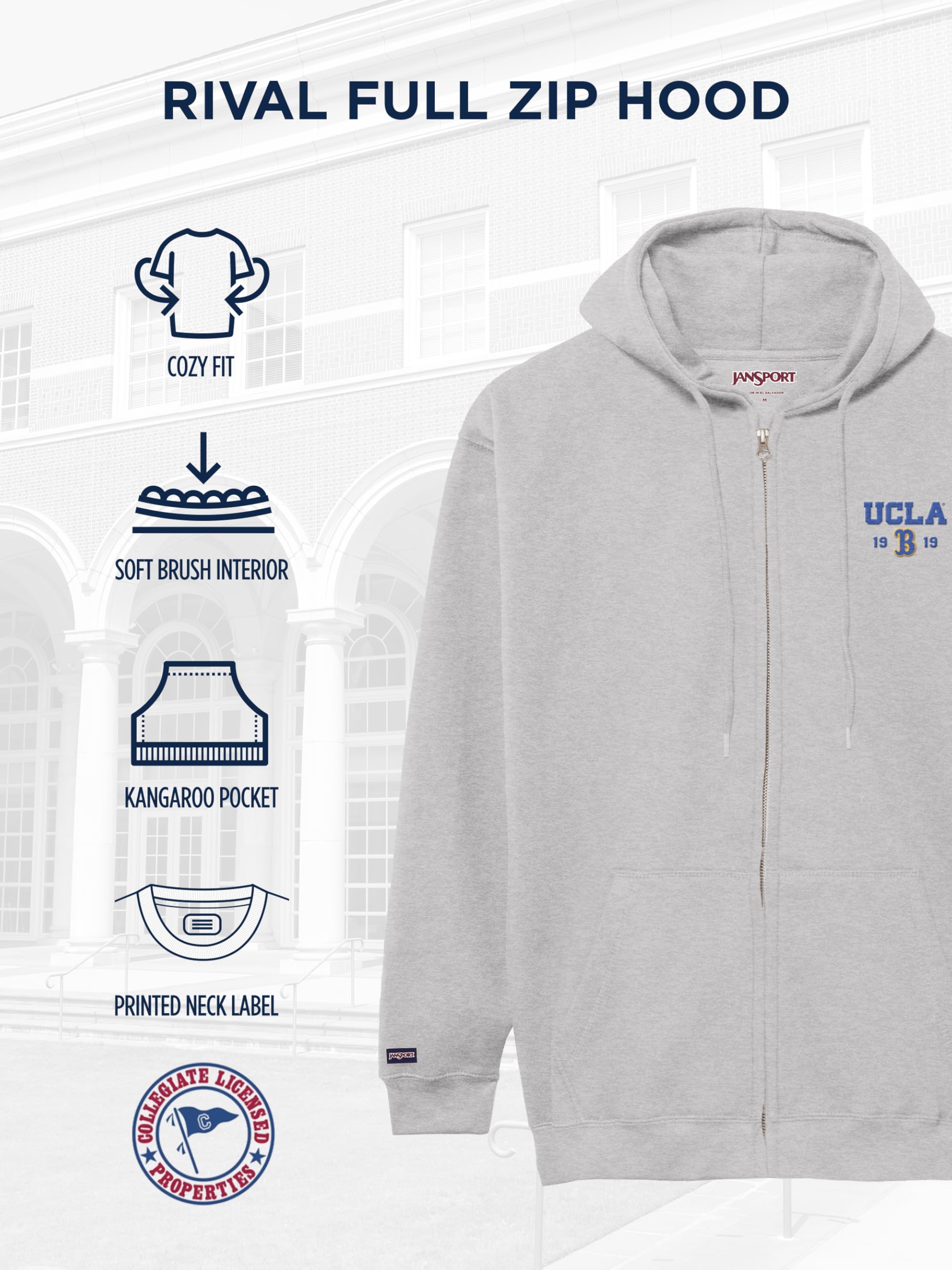 jansport-ncaa-officially-licensed-rival-full-zip-hoodie-unisex-long-sleeve-sweat image 5