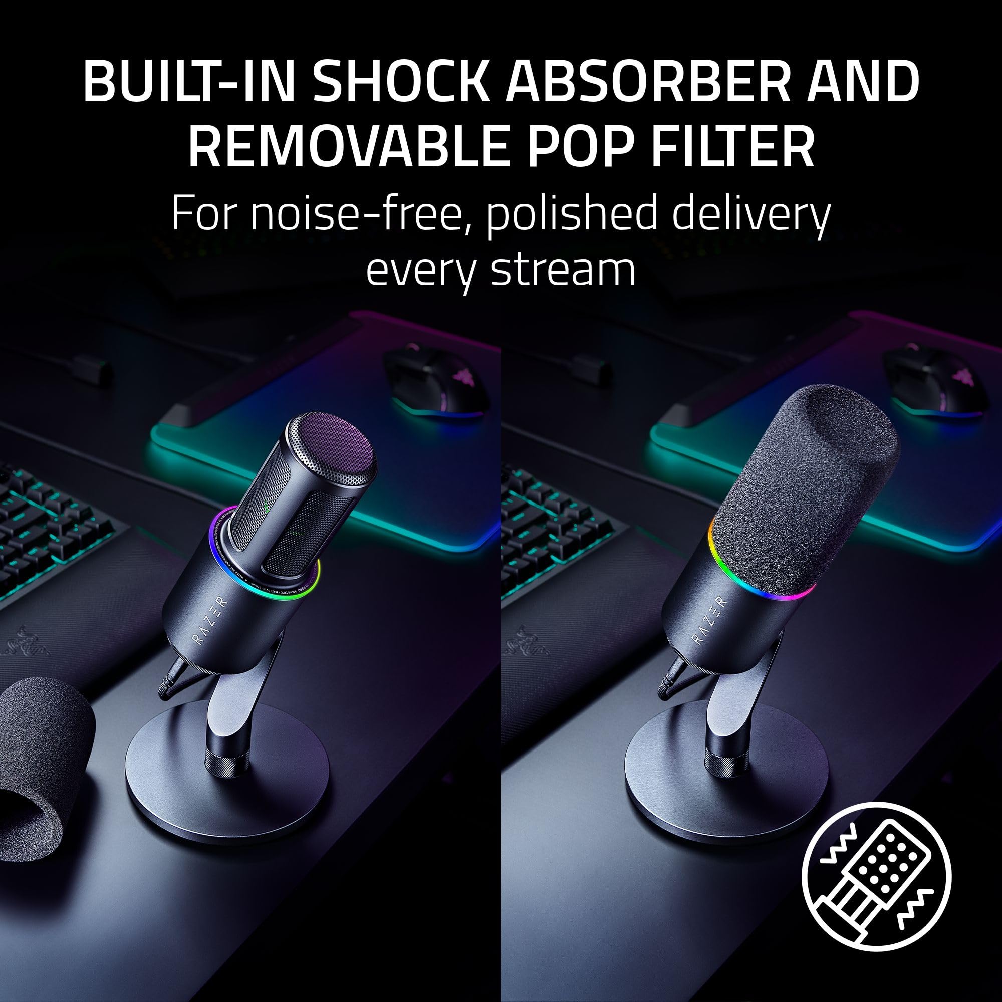 razer-seiren-v3-pro-dynamic-streaming-microphone-usb-type-c-xlr-32-bit-float-ai- image 6