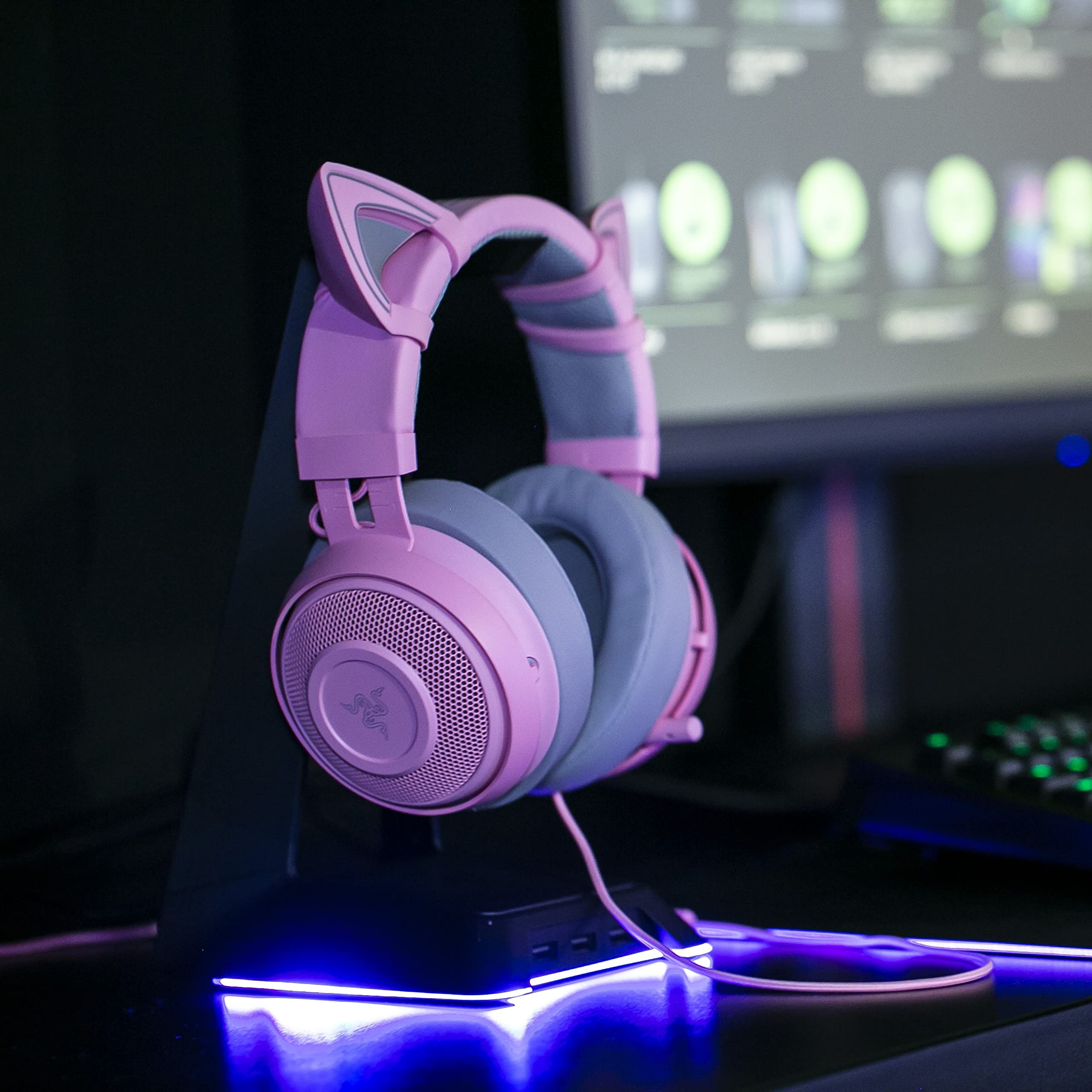 razer-kitty-ears-for-kraken-headsets-adjustable-water-resistant-accessory-quartz image 5