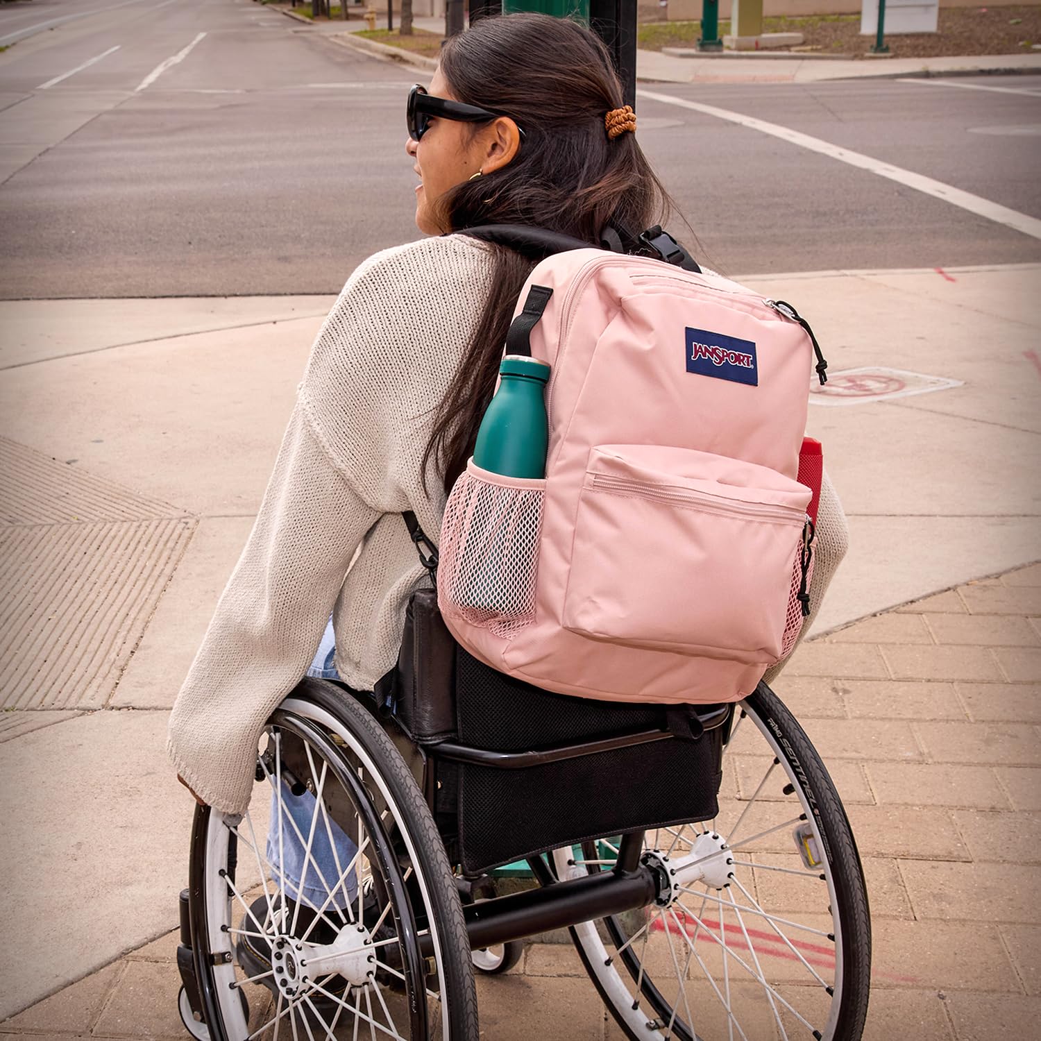 jansport-central-adaptive-backpack-red-multi-hippie-days-wheelchair-walker-compa image 5
