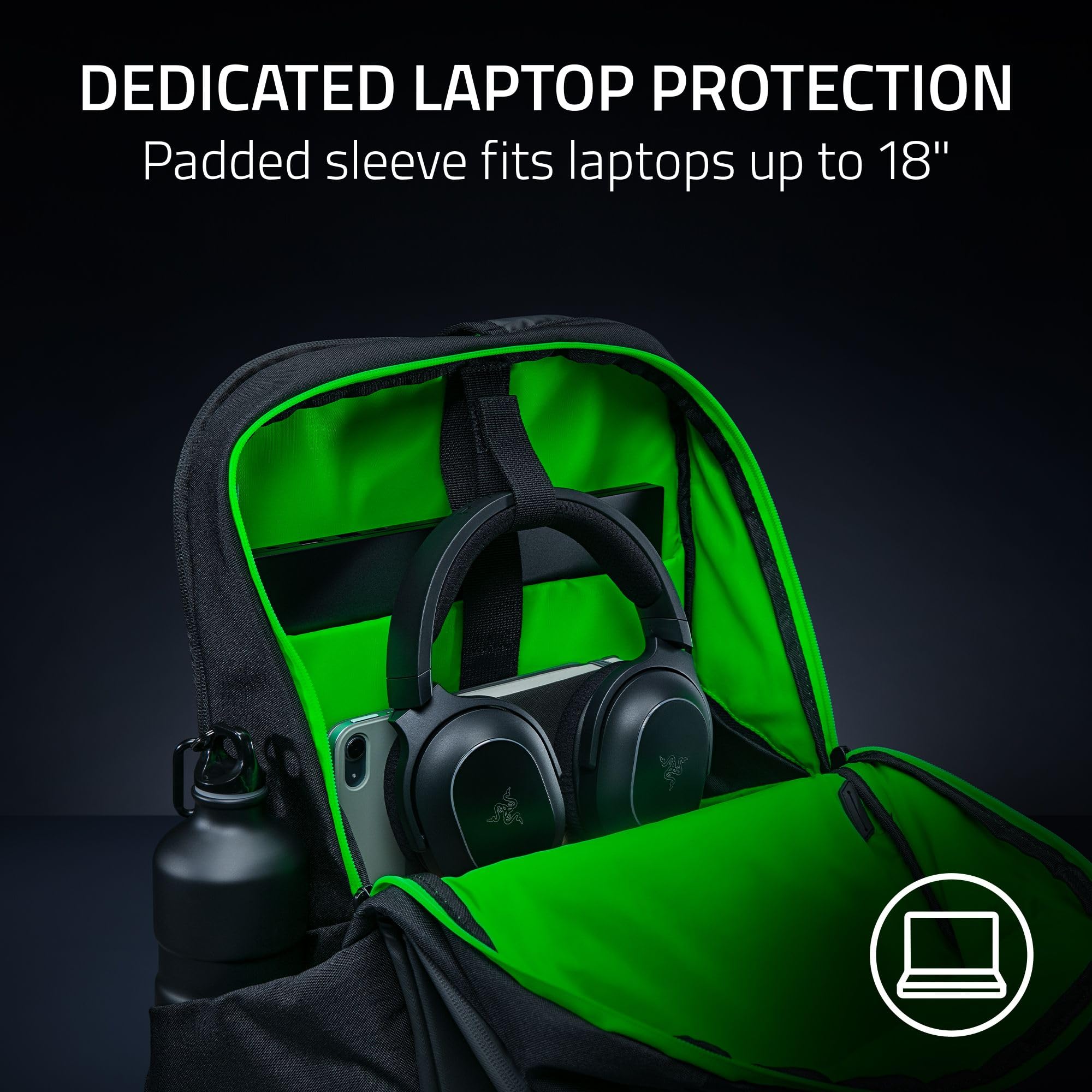 razer-rogue-v4-18-gaming-laptop-backpack-tear-water-resistant-shockproof-sleeve- image 4