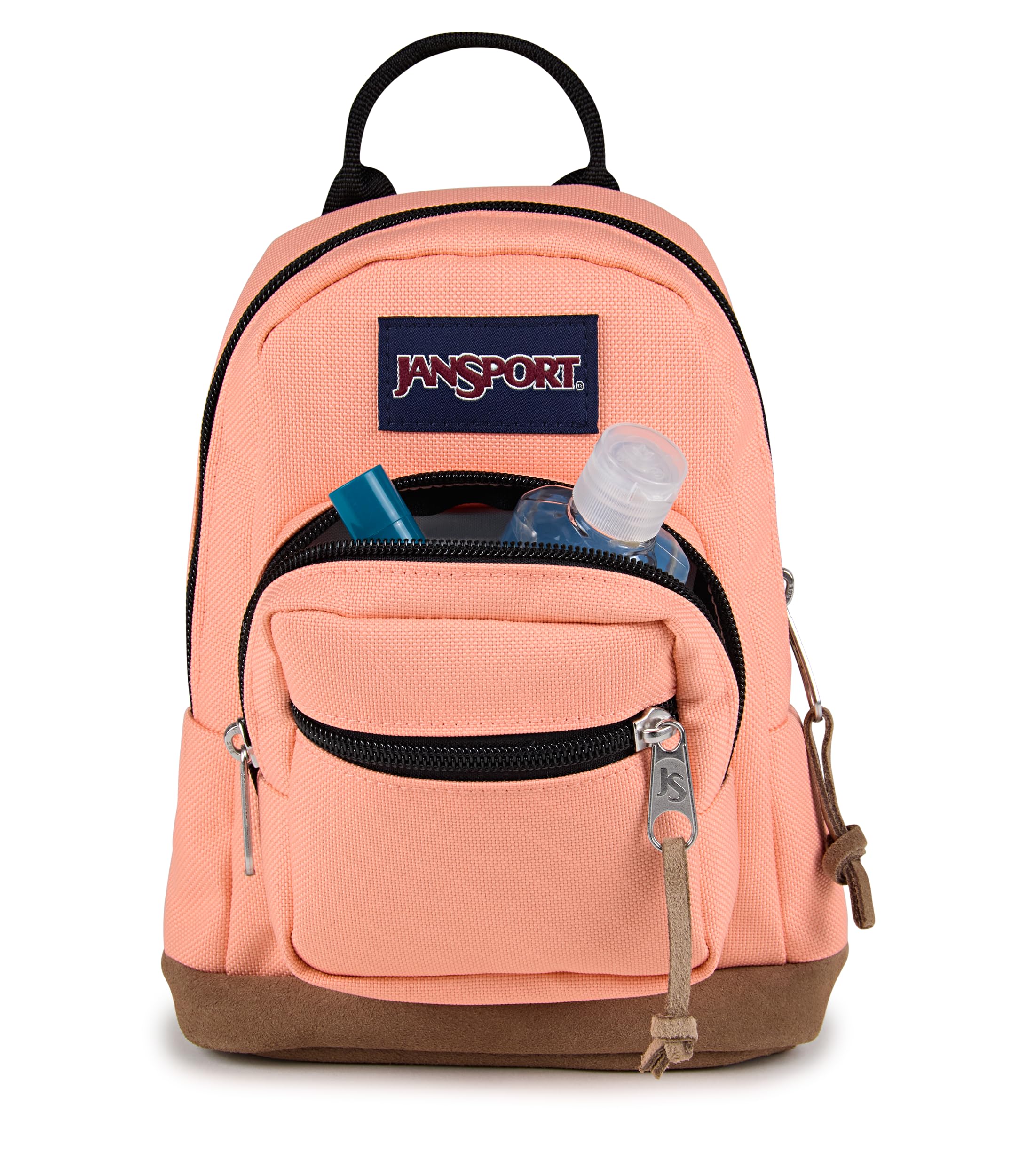 jansport-right-pack-mini-compact-backpack-peach-bum-large-main-compartment-with- image 4