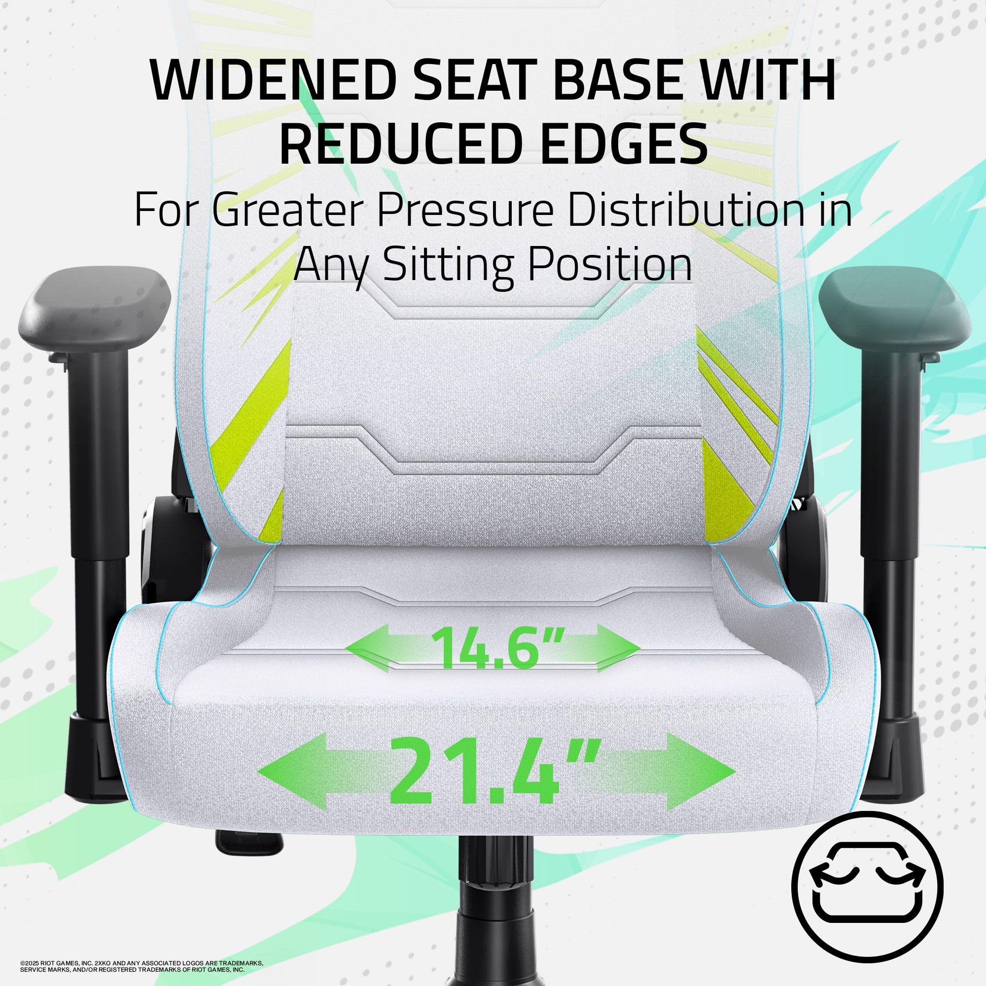 razer-iskur-v2-x-ergonomic-gaming-chair-2xko-edition-built-in-lumbar-support-wid image 4