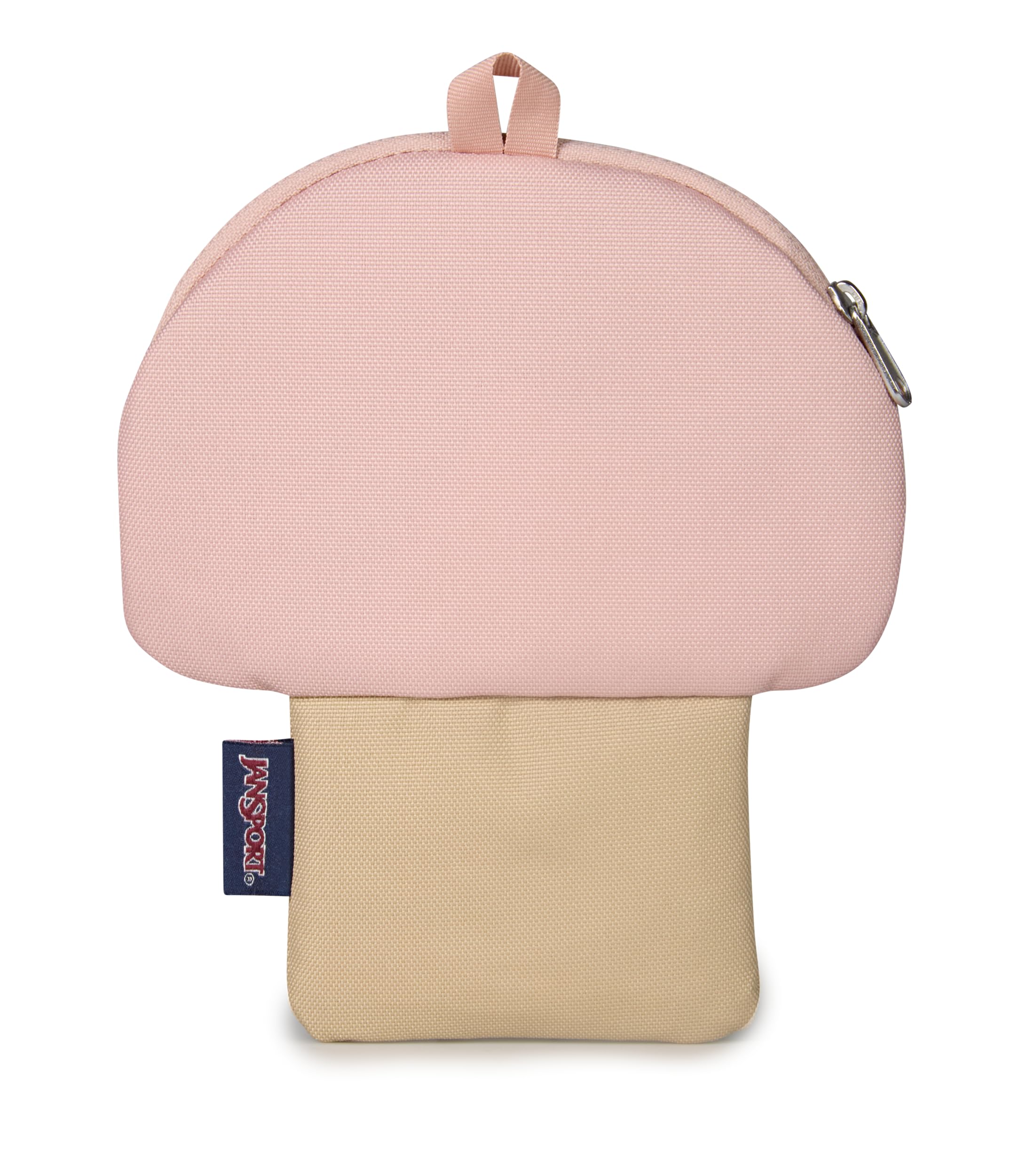 jansport-mushroom-coin-purse-toadstool-zipper-pouch-with-backpack-clip-6-9-x-3-5 image 3