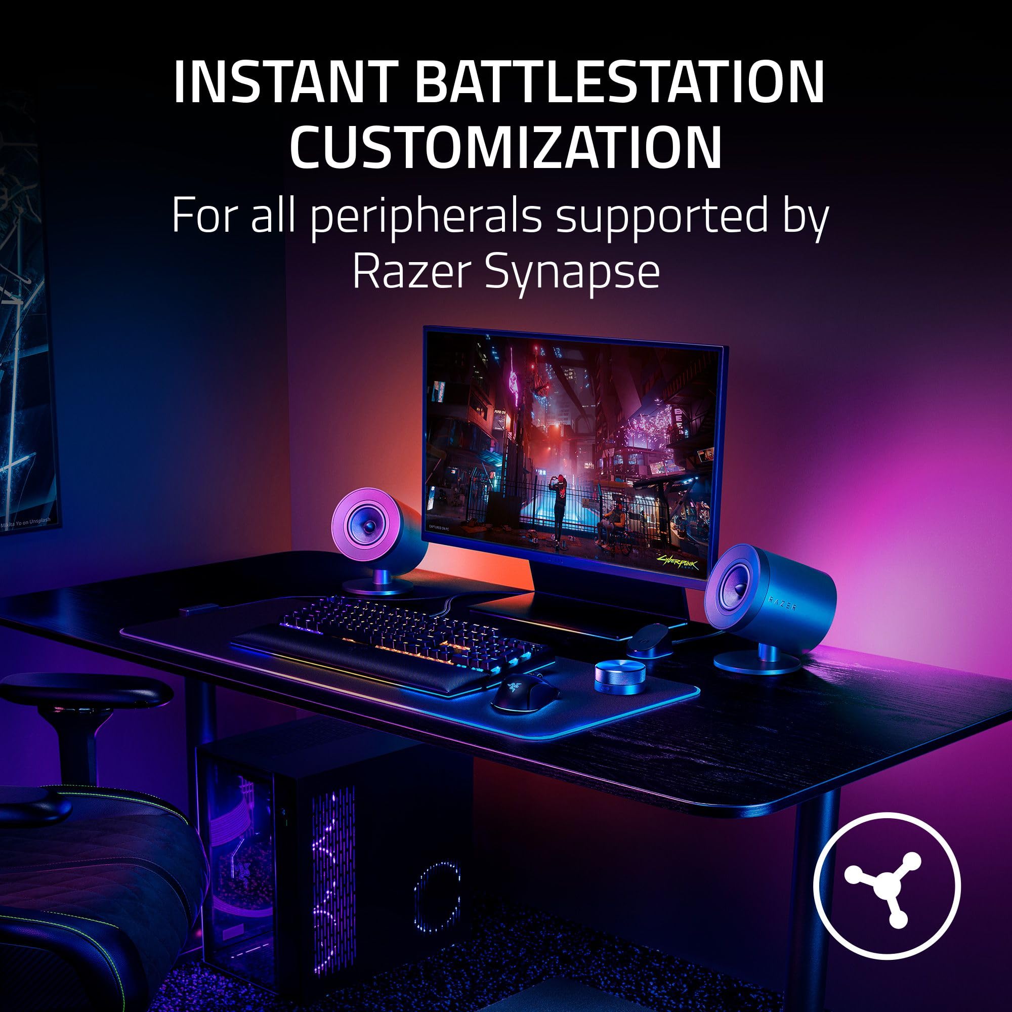 razer-wireless-control-pod-for-nommo-v2-leviathan-v2-speakers-aluminum-alloy-aud image 2