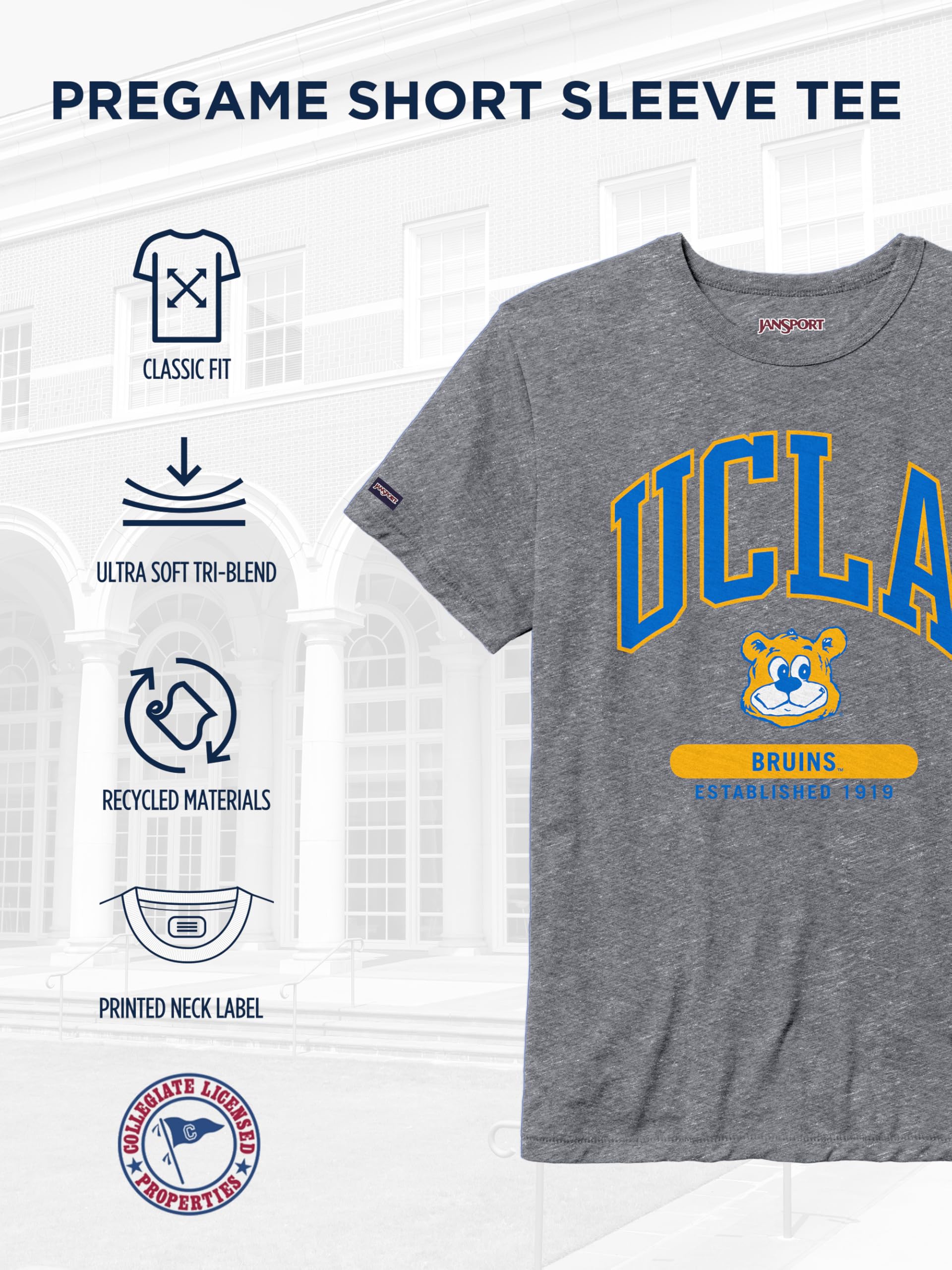 jansport-ncaa-officially-licensed-pregame-men-s-short-sleeve-t-shirt-ucla-bruins image 5