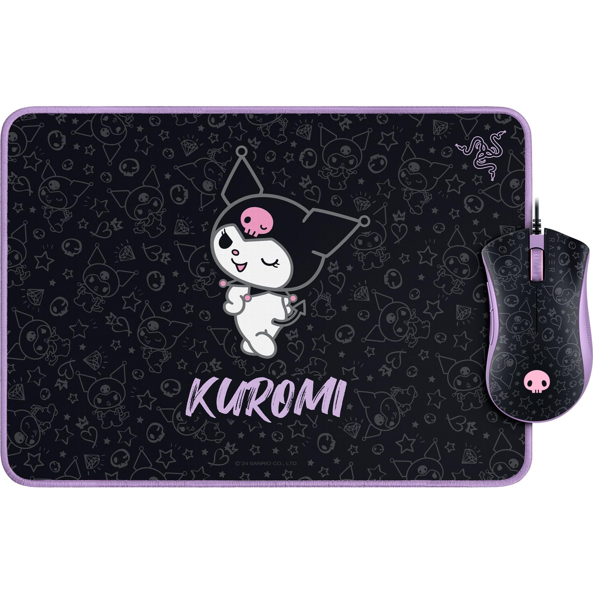 razer-deathadder-essential-gaming-mouse-goliathus-medium-mouse-mat-bundle-kuromi image 1