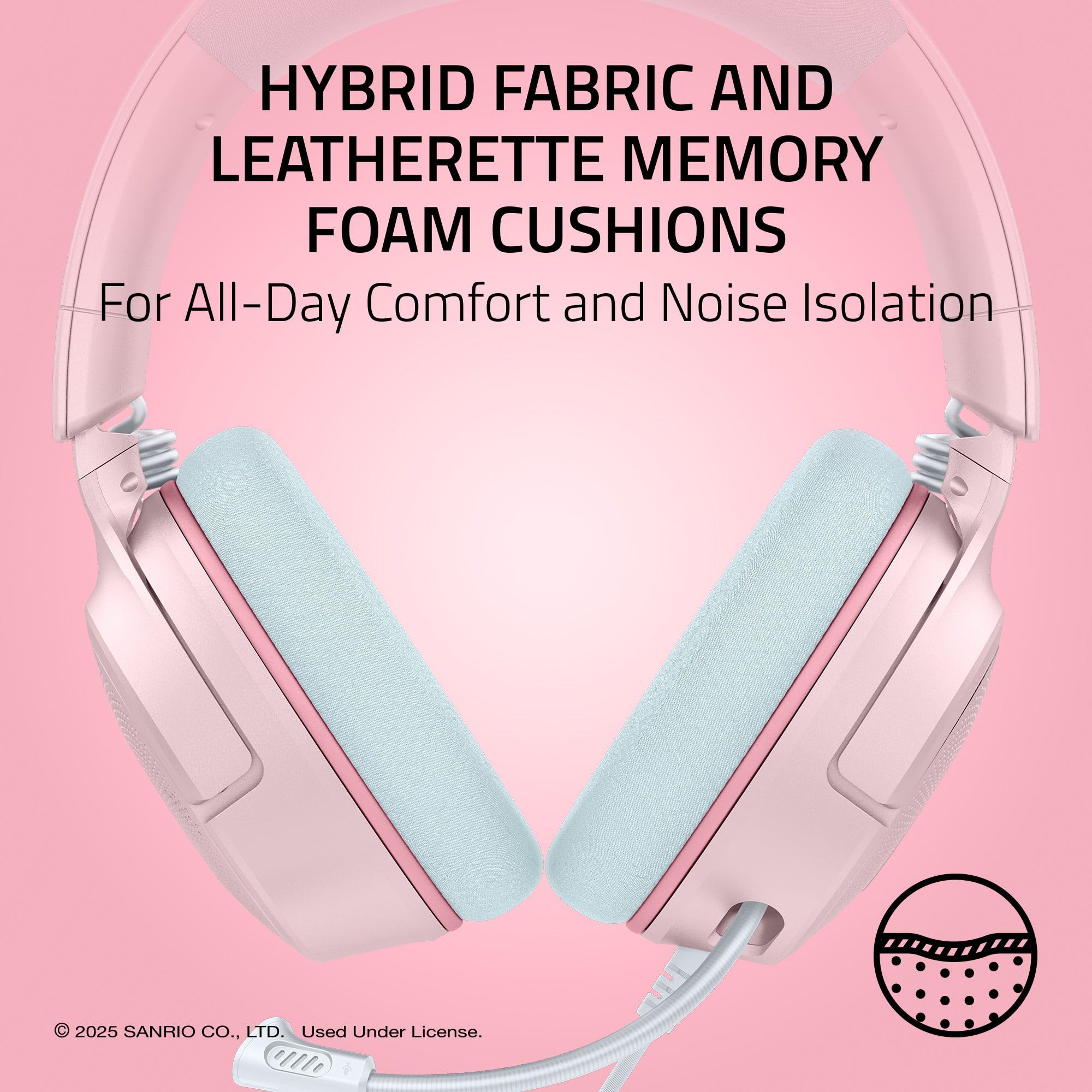 razer-kraken-v4-x-wired-gaming-headset-my-melody-edition-with-triforce-40mm-driv image 5