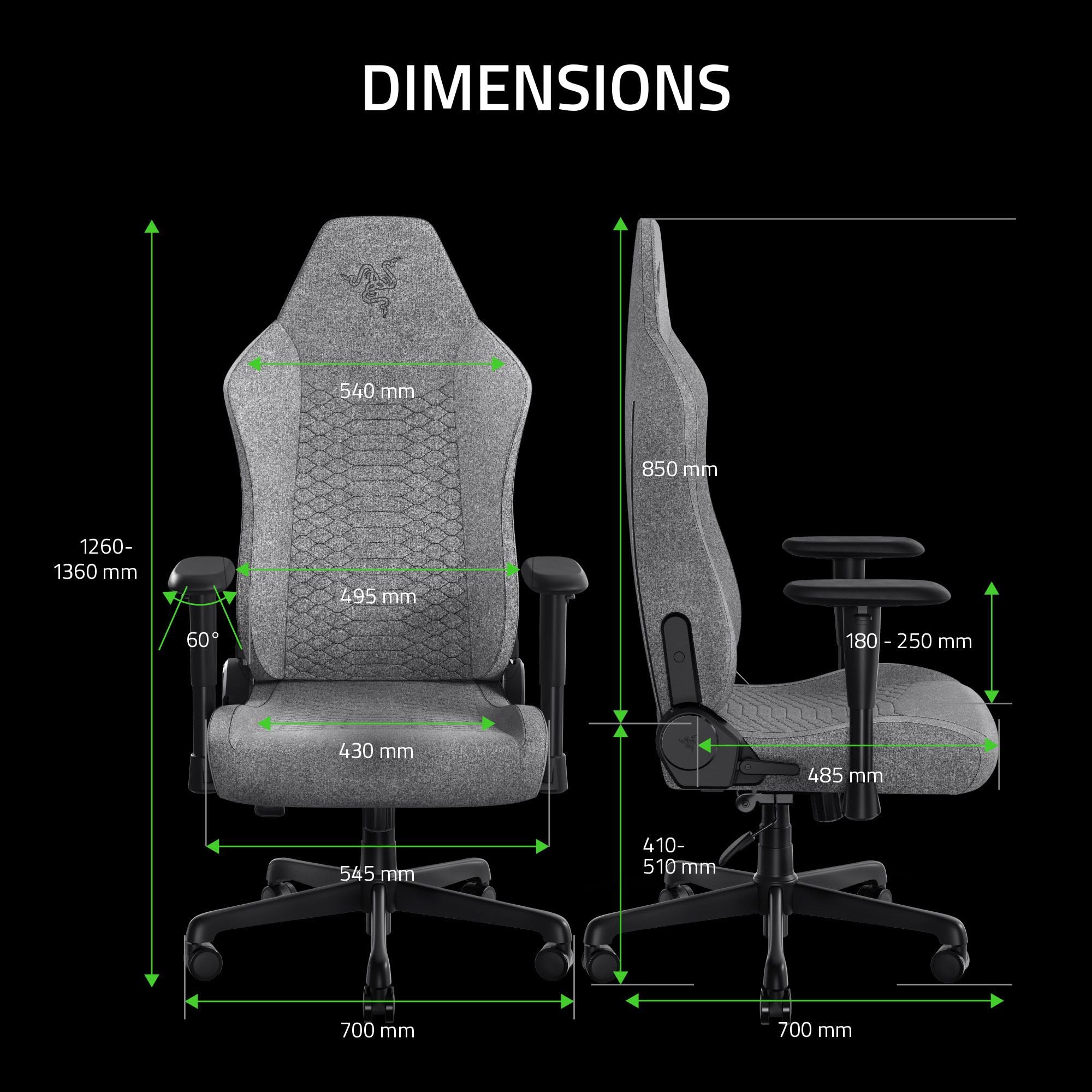 razer-iskur-v2-x-ergonomic-gaming-chair-built-in-lumbar-support-widened-seat-152 image 2