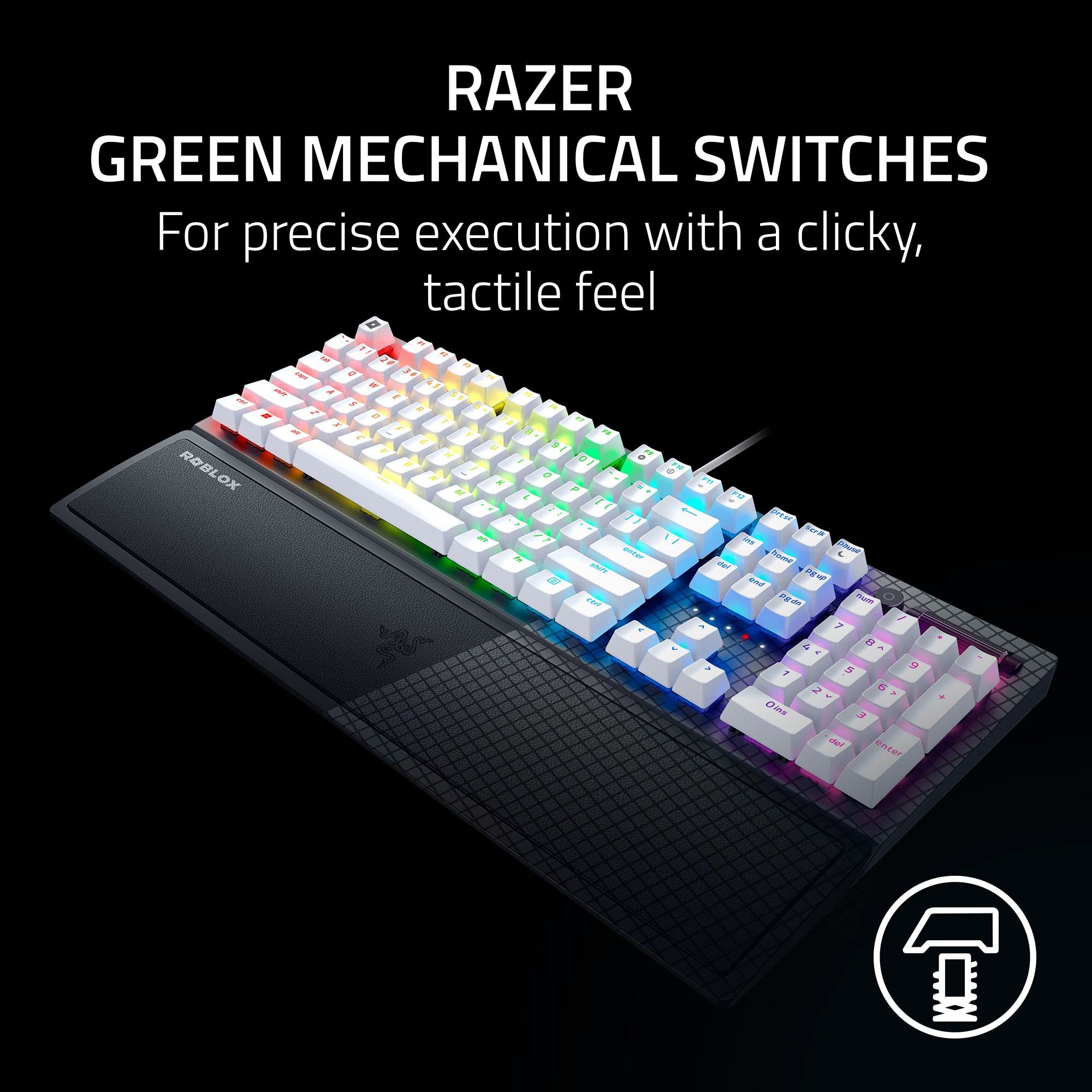 razer-blackwidow-v3-mechanical-gaming-keyboard-roblox-edition-green-clicky-switc image 2