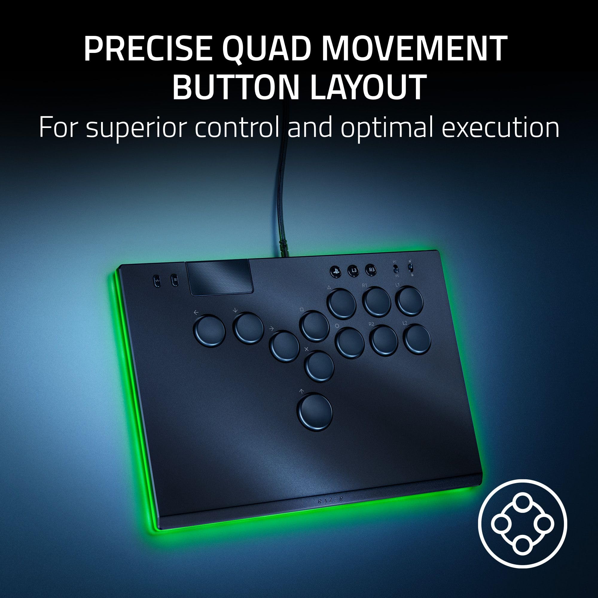 razer-kitsune-all-button-arcade-fighting-game-controller-ps5-pc-low-profile-opti image 2
