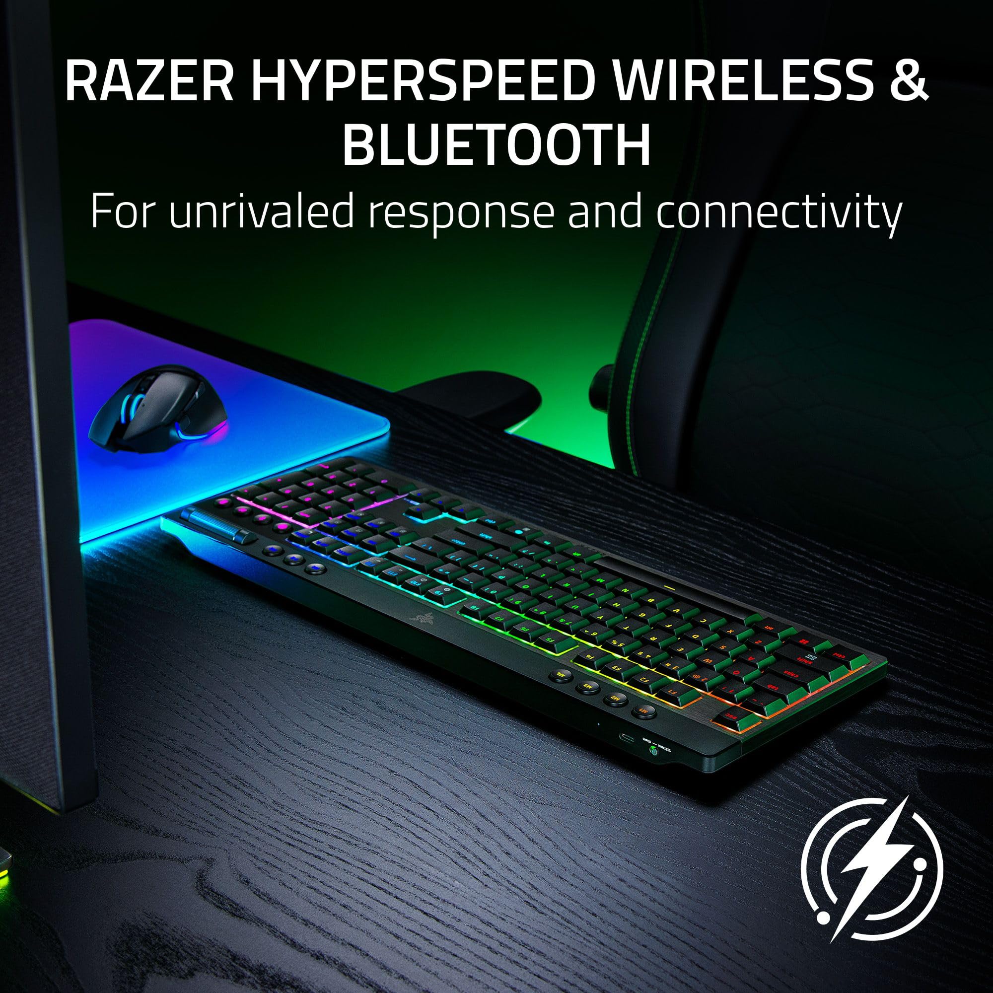 razer-blackwidow-v4-low-profile-hyperspeed-wireless-gaming-keyboard-green-mechan image 3
