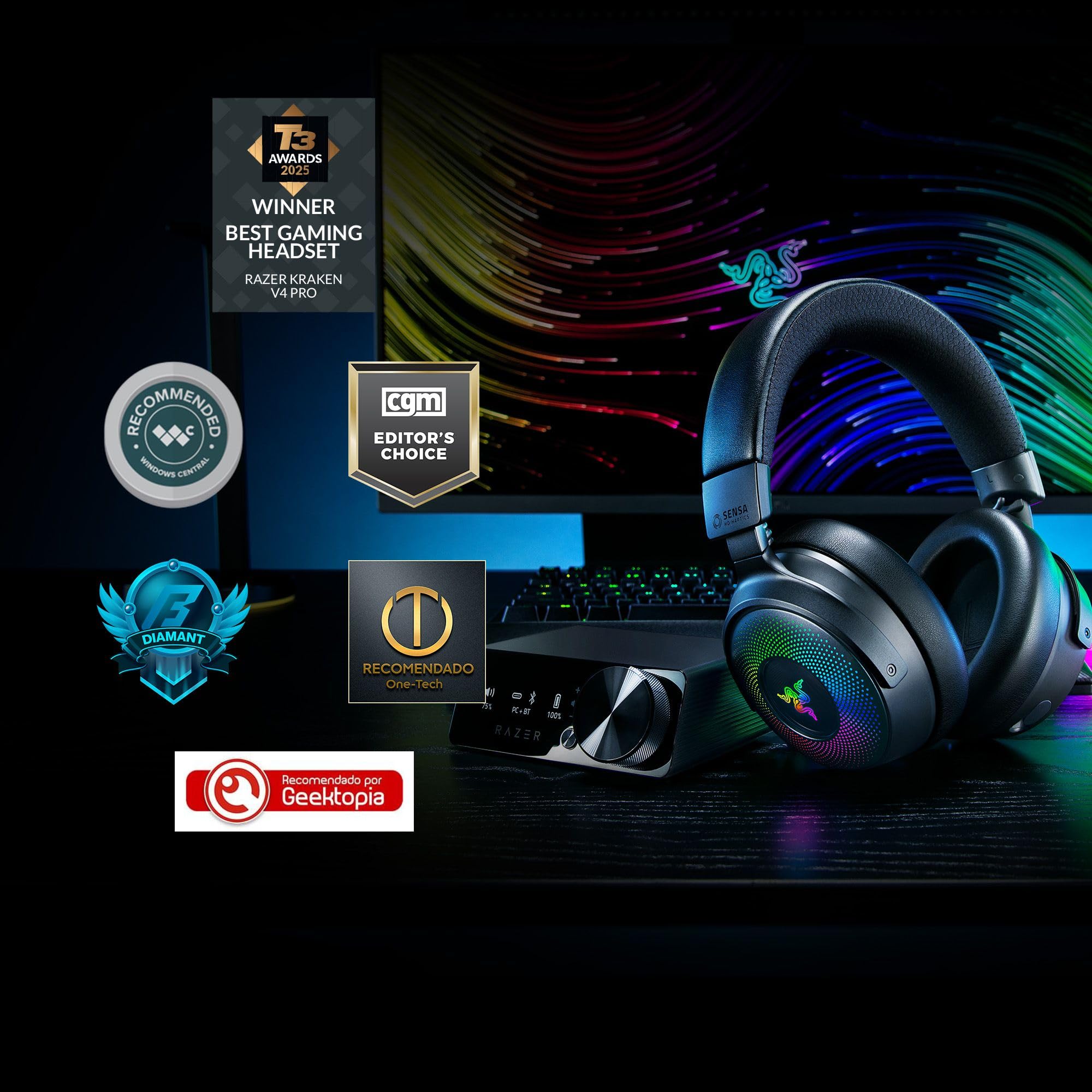razer-kraken-v4-pro-wireless-gaming-headset-oled-control-hub-sensa-hd-haptics-tr image 2