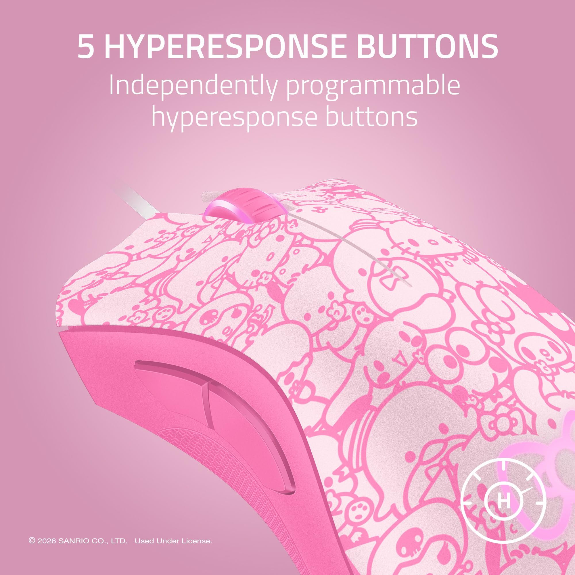 razer-deathadder-essential-gaming-mouse-hello-kitty-and-friends-edition-6400-dpi image 2