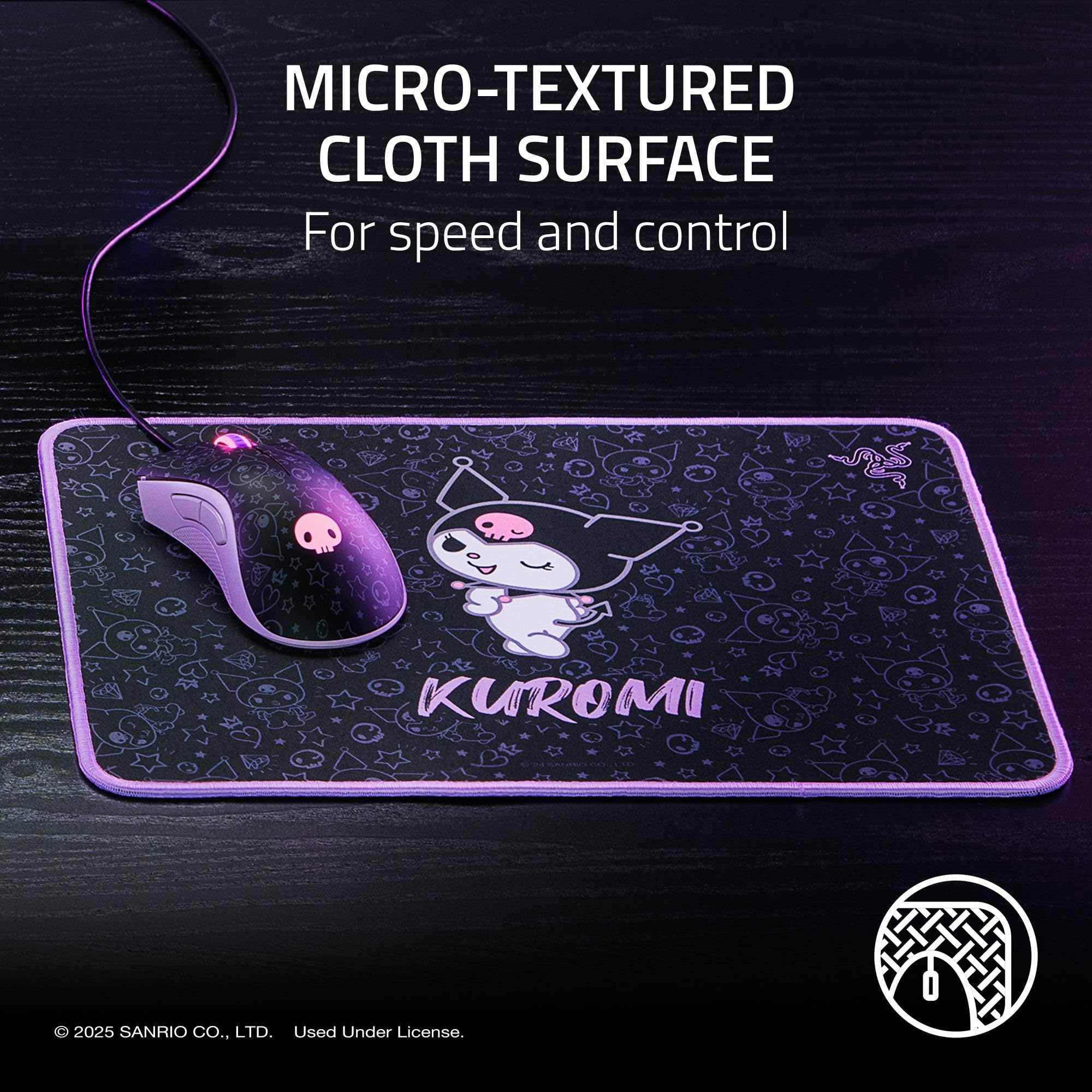 razer-deathadder-essential-gaming-mouse-goliathus-medium-mouse-mat-bundle-kuromi image 2