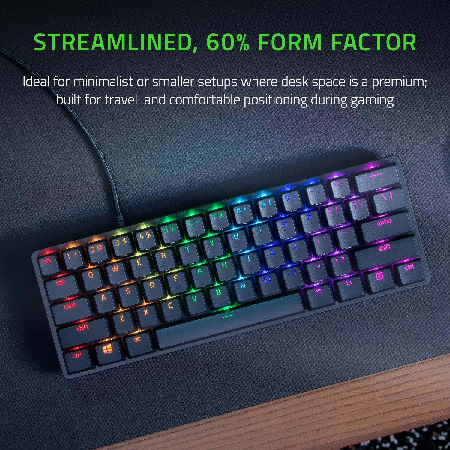 razer-huntsman-mini-60-gaming-keyboard-clicky-optical-black-pbt-keycap-coiled-ca image 2