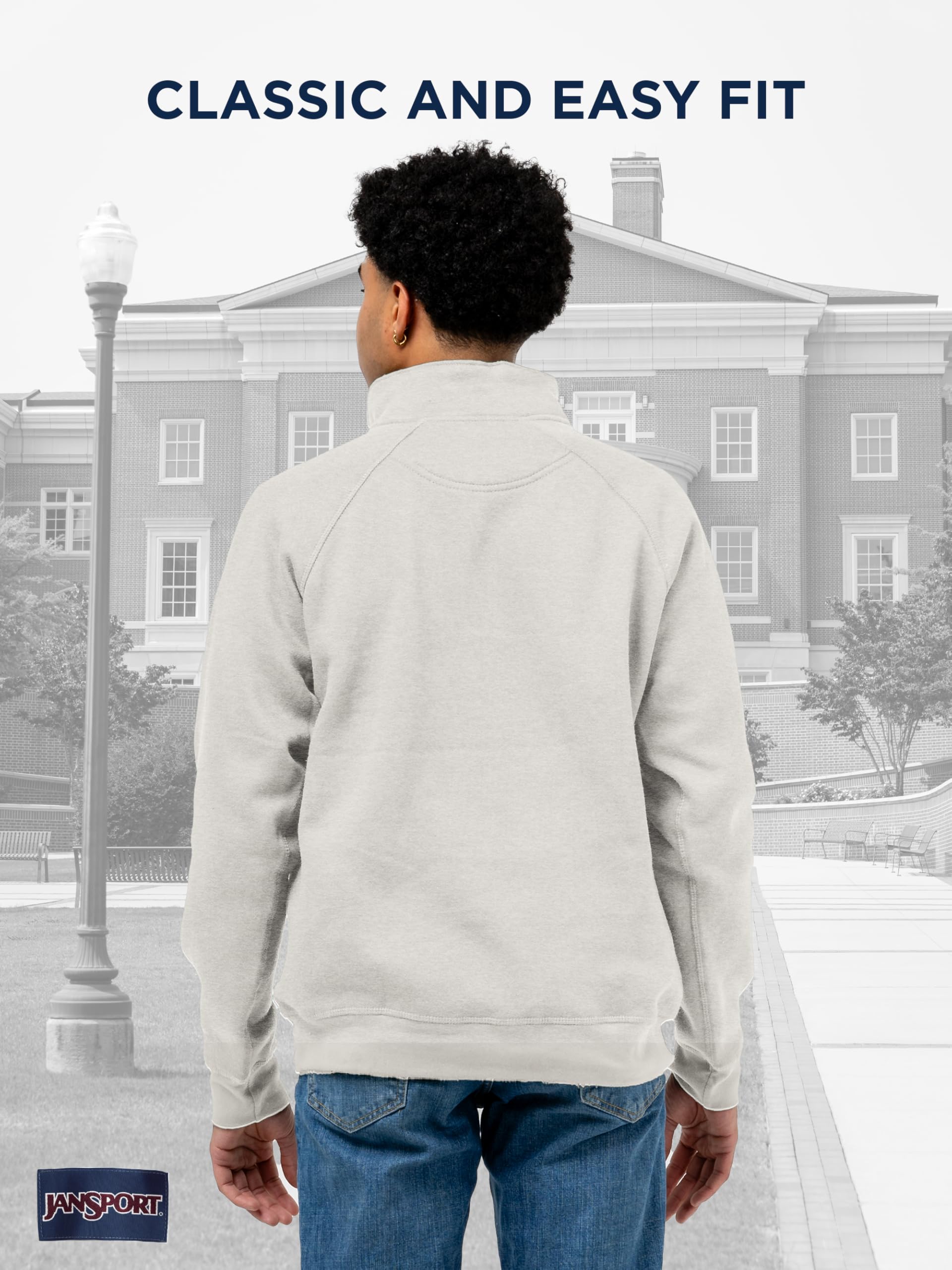 jansport-ncaa-officially-licensed-rival-quarter-zip-sweatshirt-long-sleeve-stand image 4