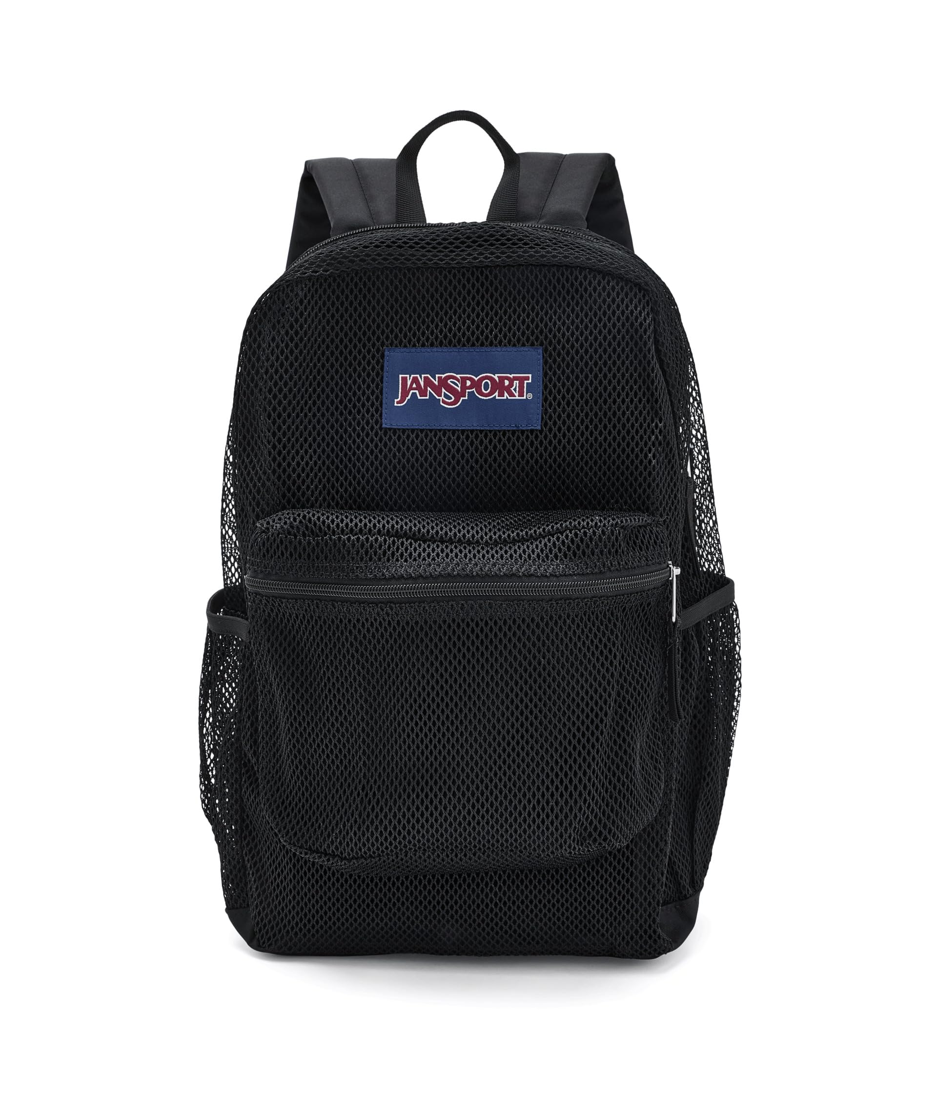 jansport-eco-mesh-backpack-red-tape-black-semi-transparent-17-x-12-5-x-6-recycle image 1