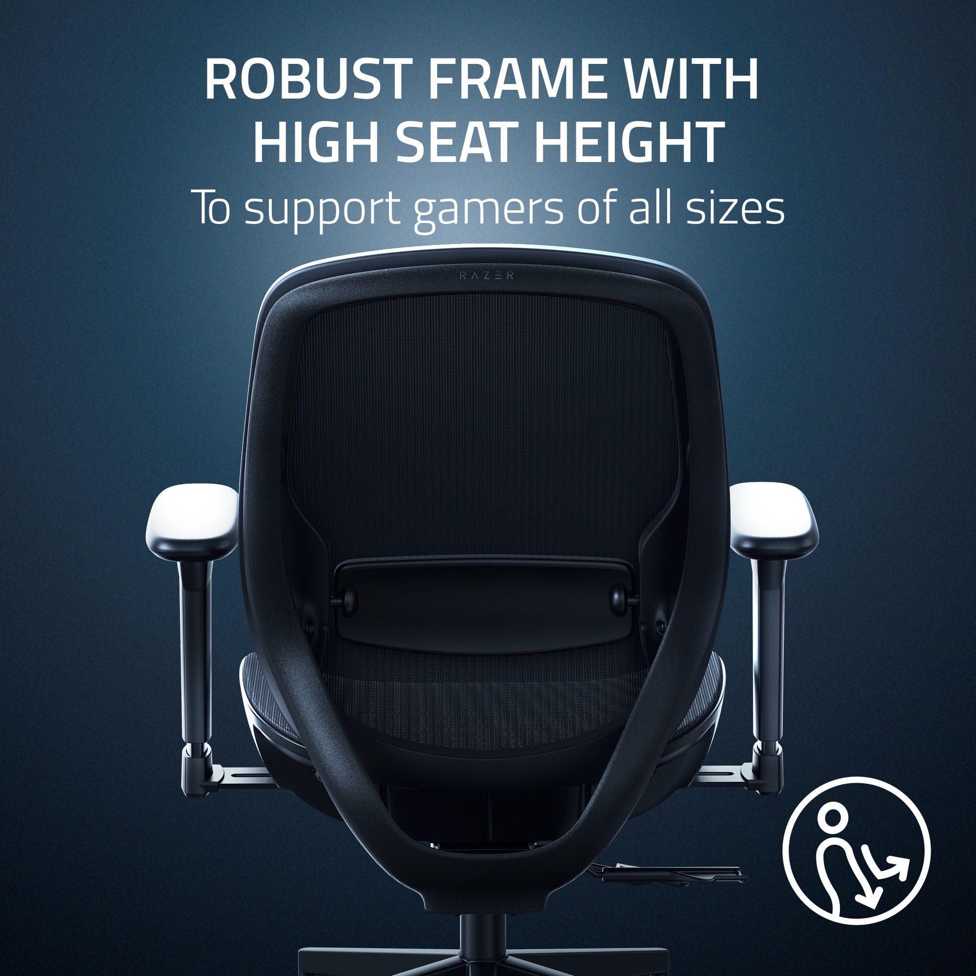 razer-fujin-mesh-ergonomic-gaming-chair-breathable-mesh-130-recline-adjustable-l image 7