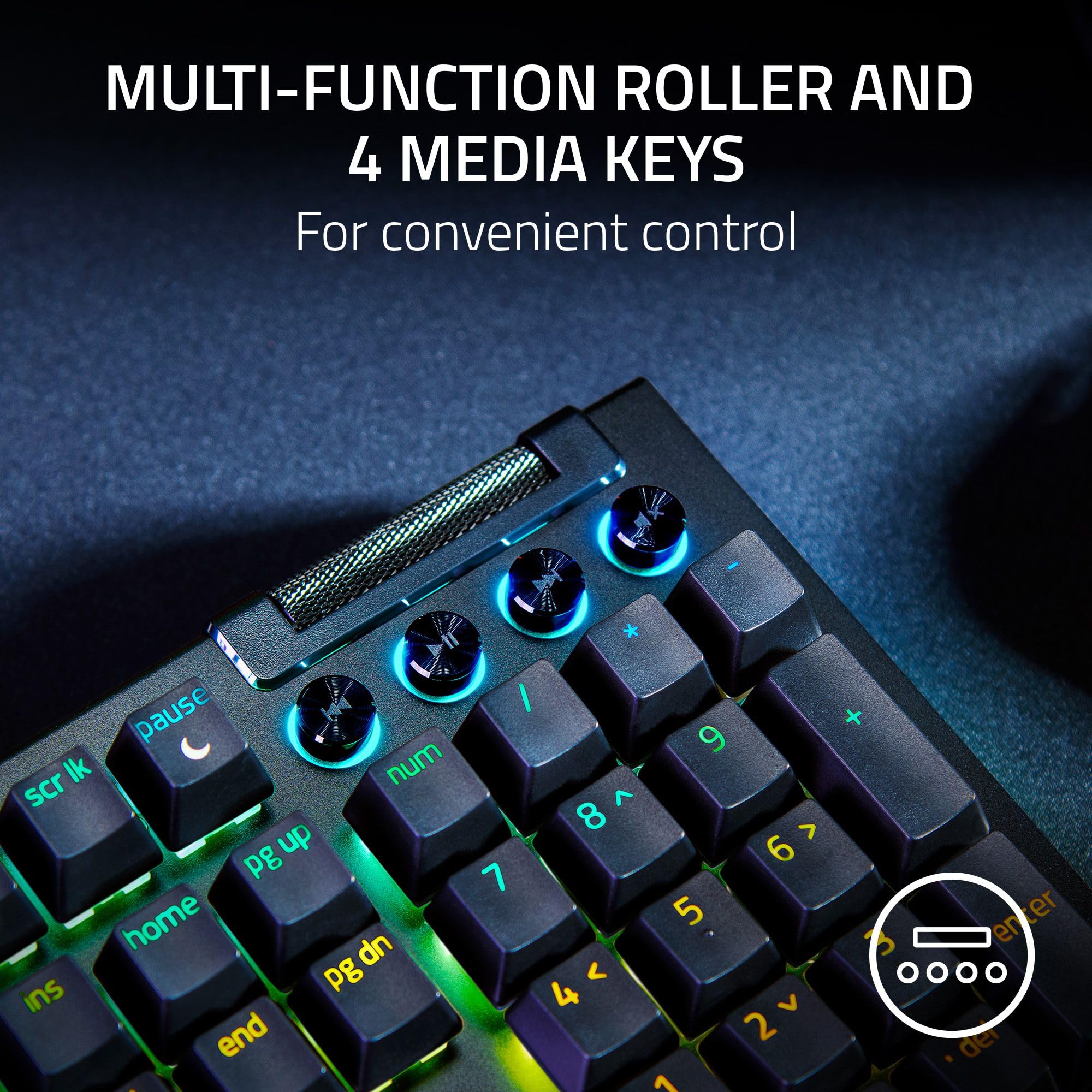 razer-blackwidow-v4-mechanical-gaming-keyboard-yellow-linear-silent-switches-chr image 7