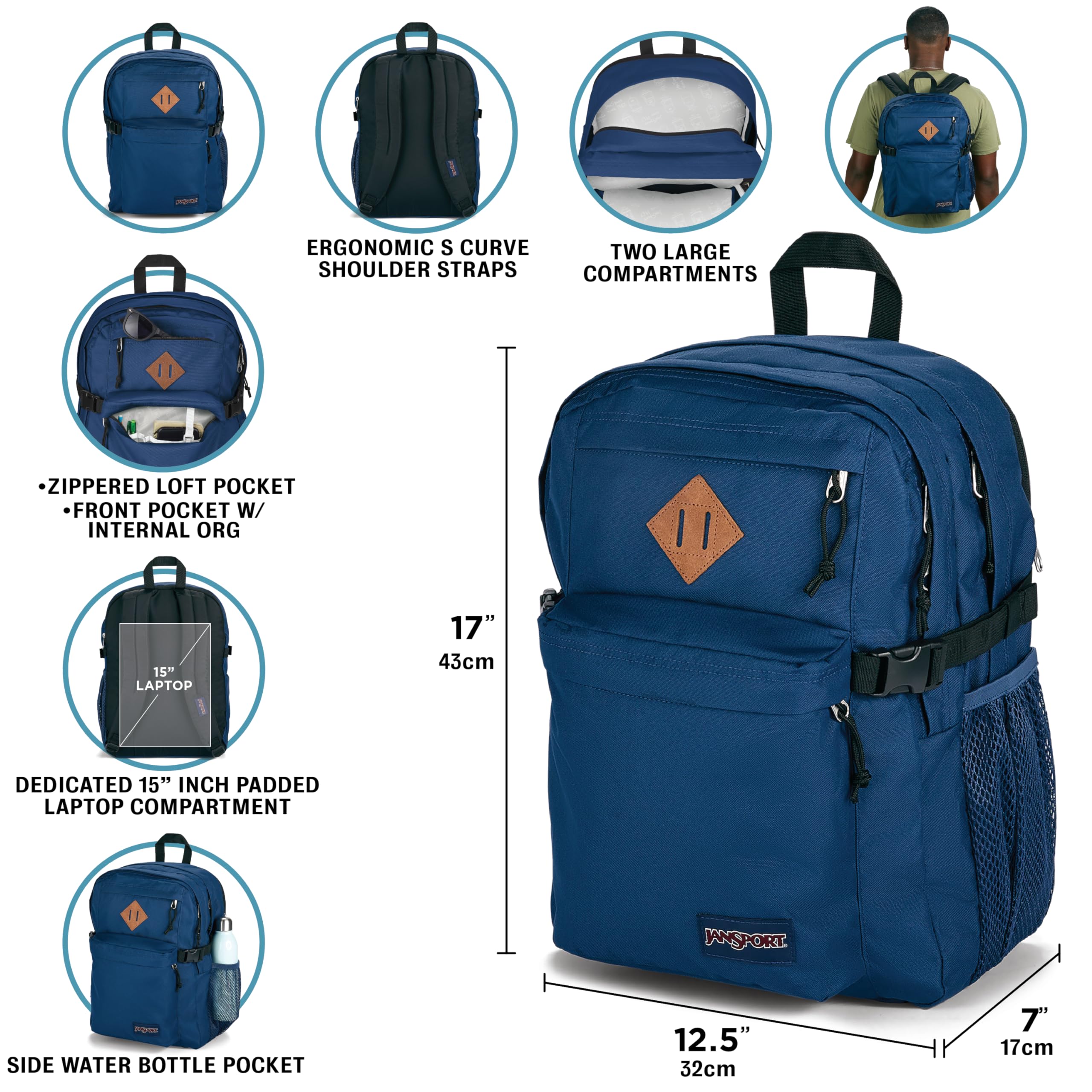 jansport-main-campus-backpack-bit-bouquet-coconut-large-travel-work-backpack-wit image 4