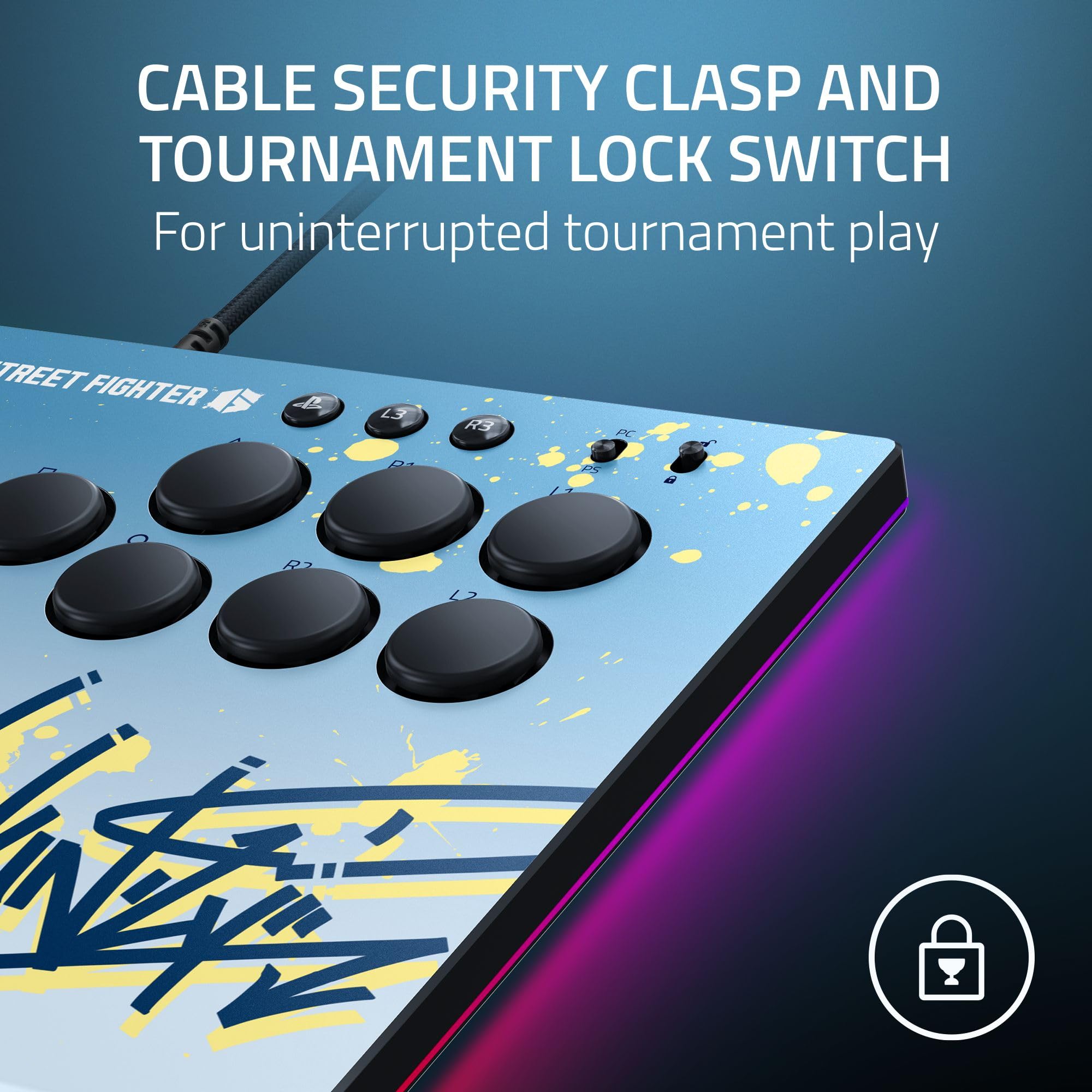 razer-kitsune-all-button-arcade-fighting-controller-with-chun-li-3m-vinyl-skin-b image 5