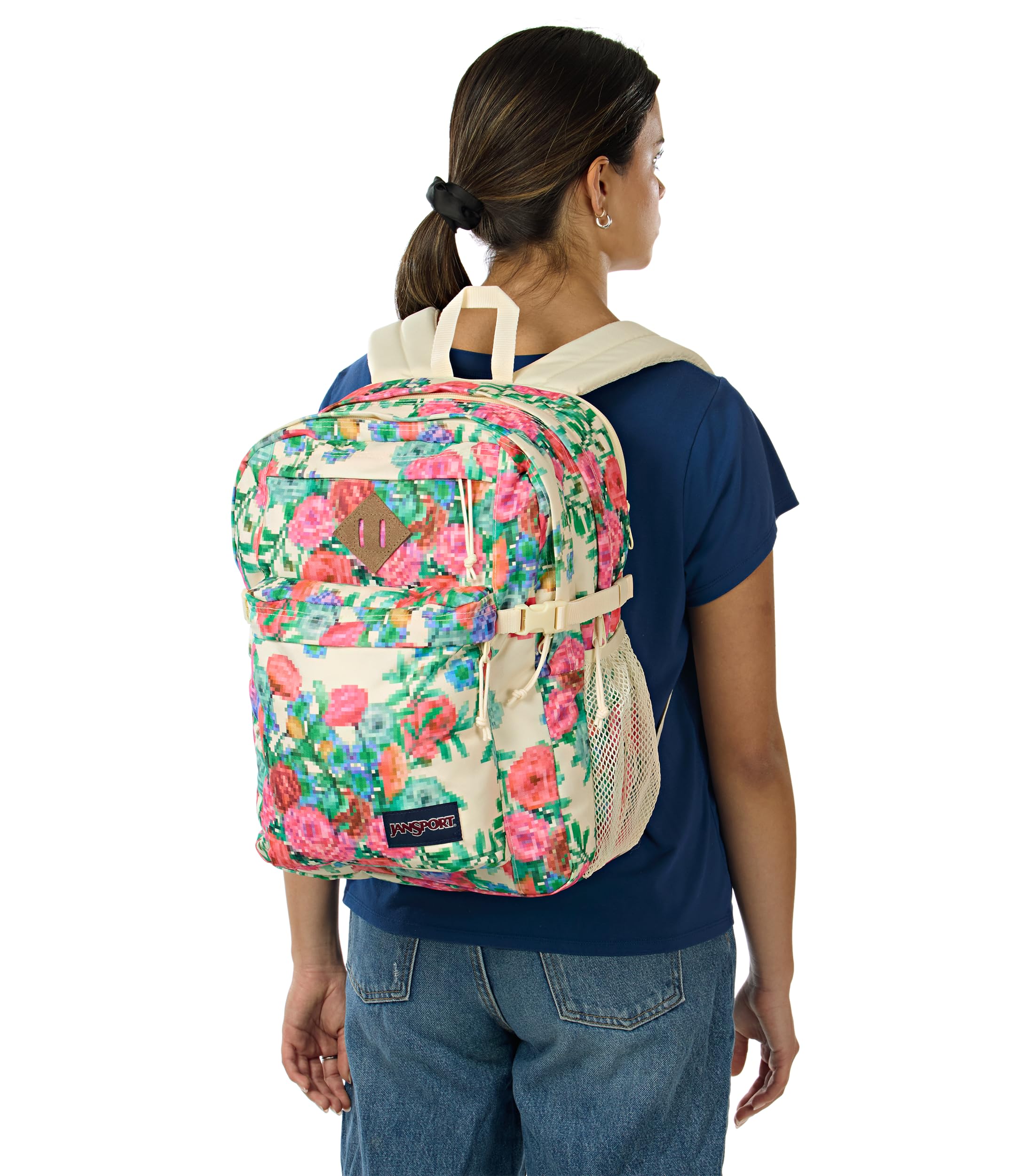 jansport-main-campus-backpack-bit-bouquet-coconut-large-travel-work-backpack-wit image 7