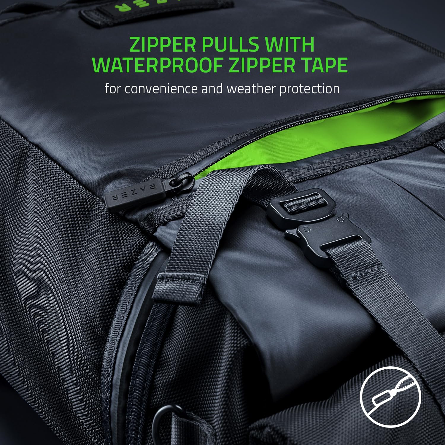 razer-recon-15-rolltop-backpack-all-weather-water-resistant-travel-pack-with-15- image 5