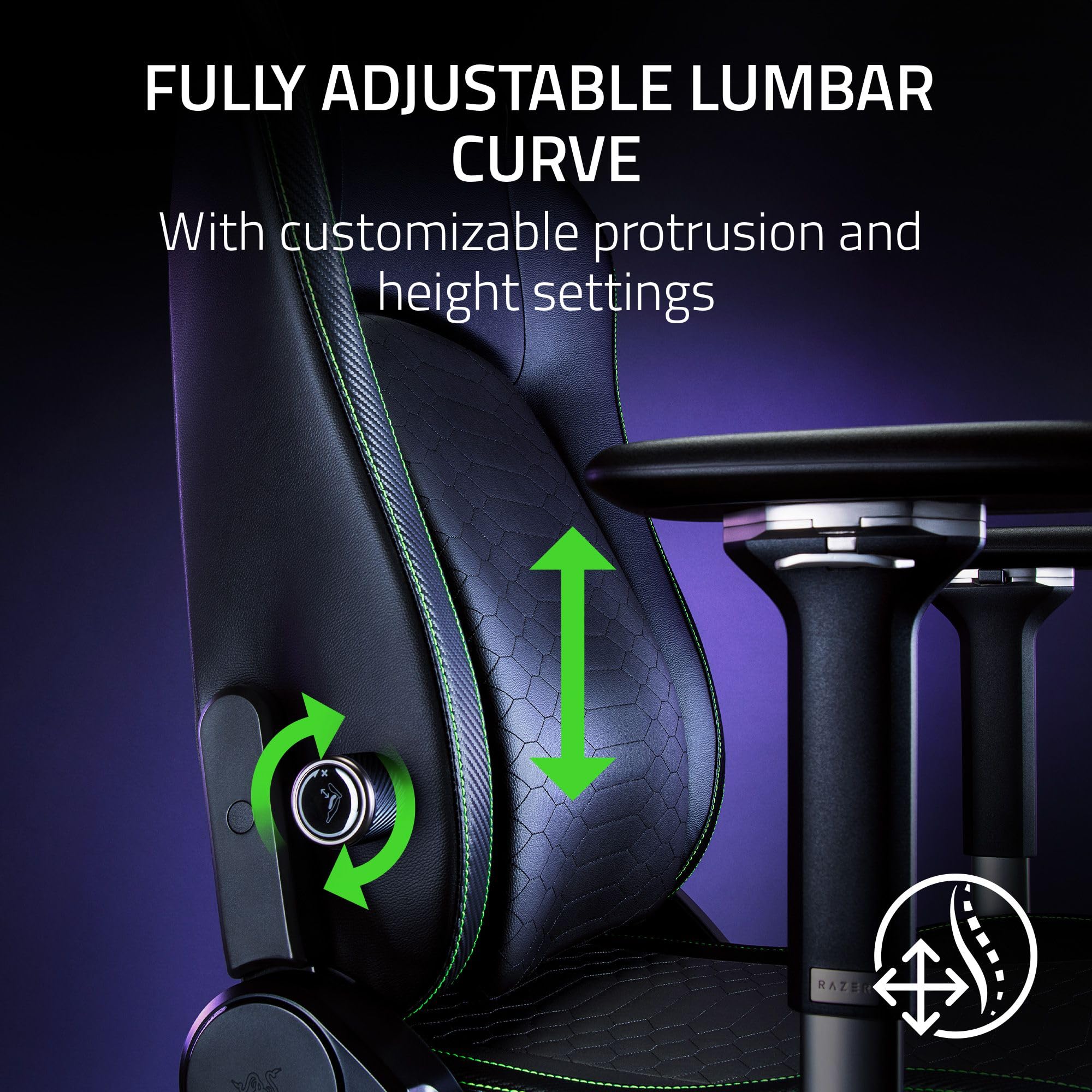 razer-iskur-v2-ergonomic-gaming-chair-with-adaptive-lumbar-support-152-recline-4 image 6