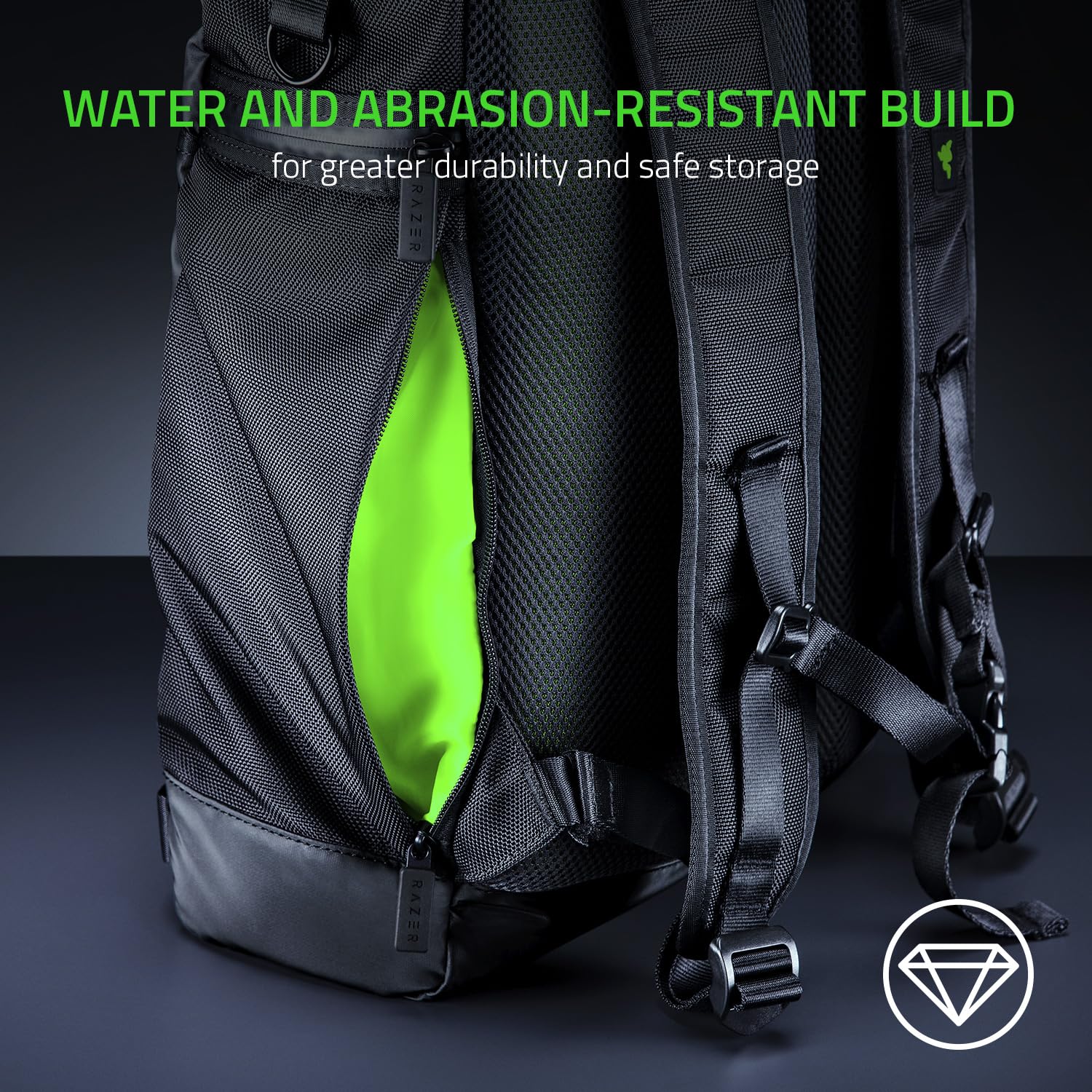 razer-recon-15-rolltop-backpack-all-weather-water-resistant-travel-pack-with-15- image 3