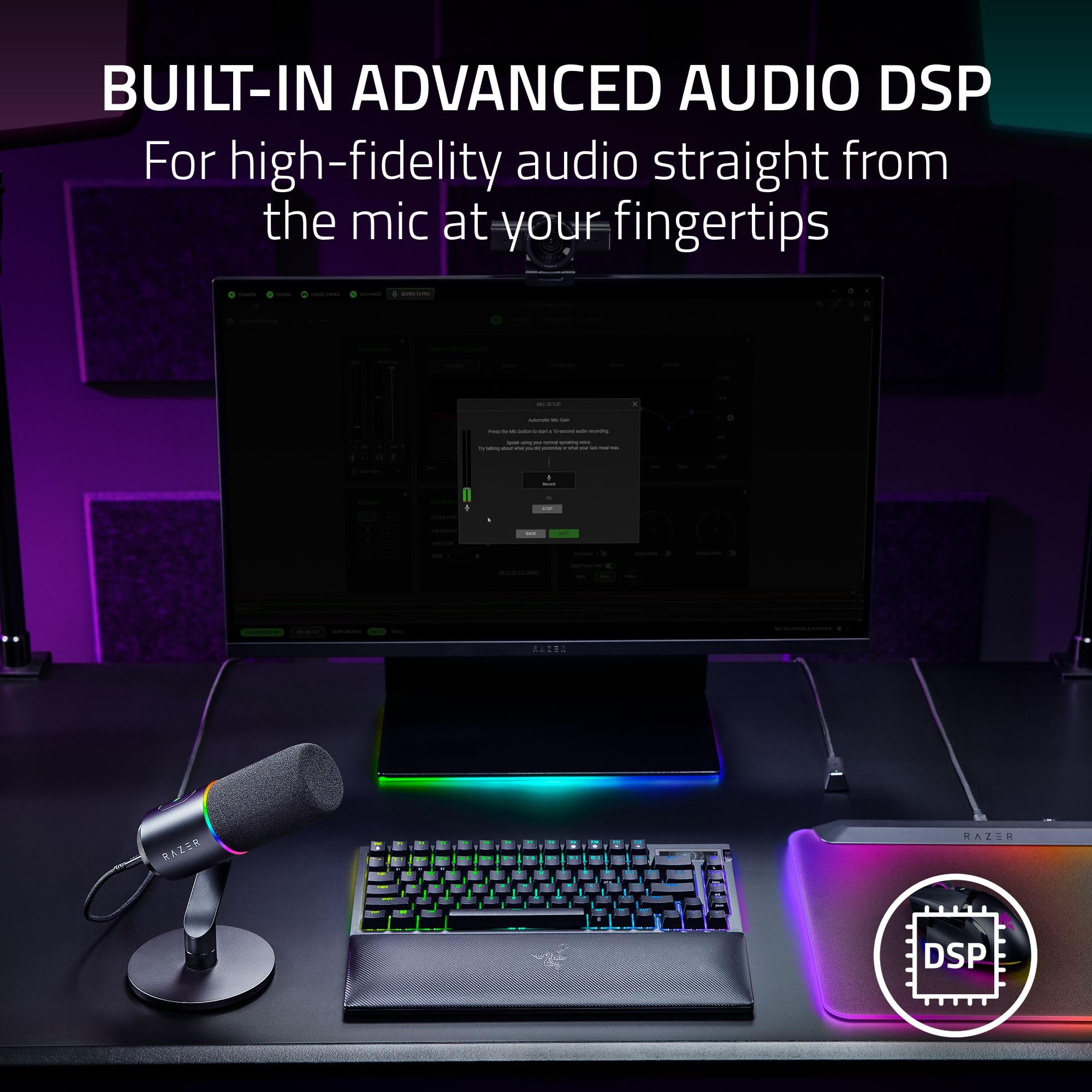 razer-seiren-v3-pro-dynamic-streaming-microphone-usb-type-c-xlr-32-bit-float-ai- image 3