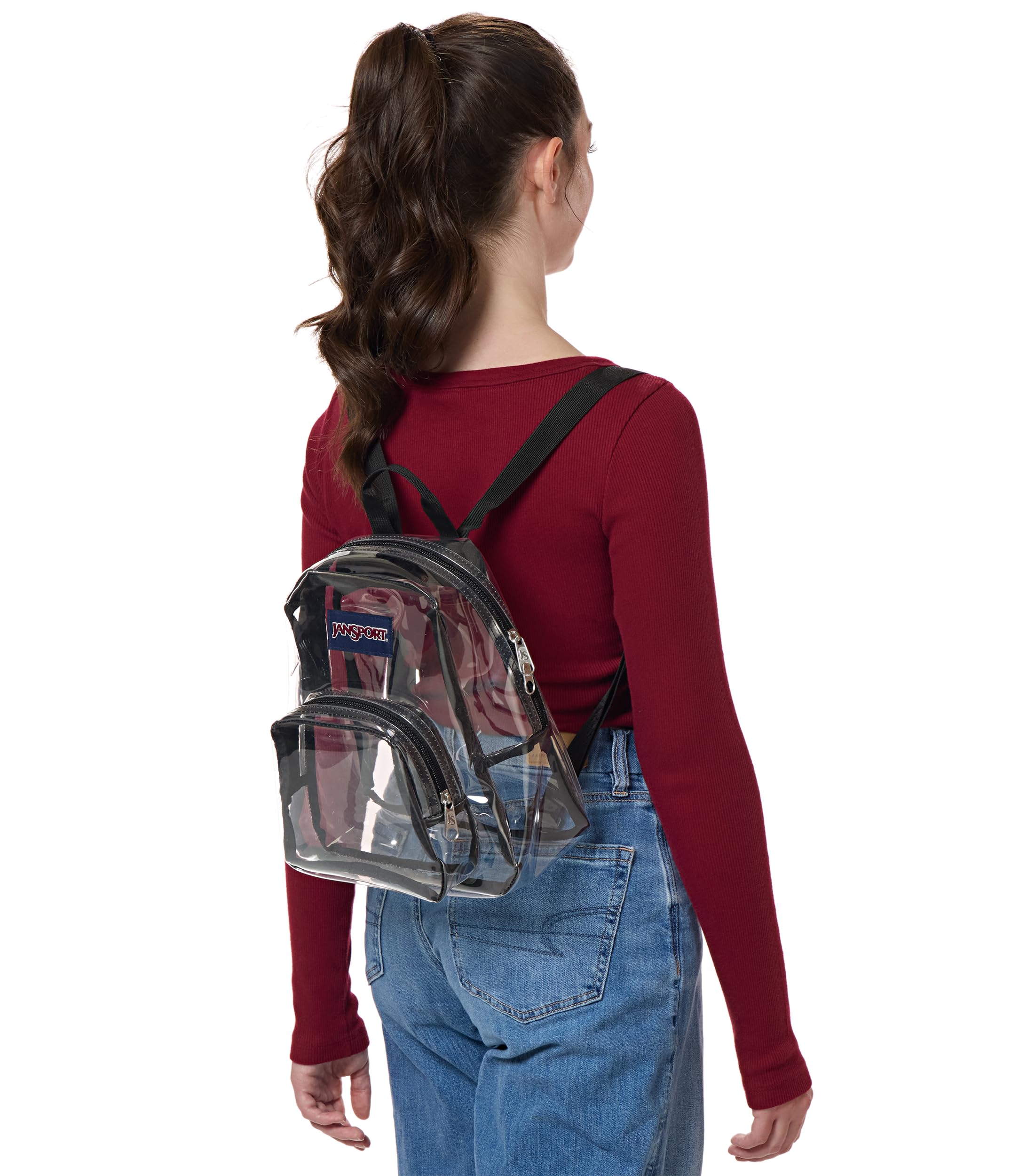 jansport-clear-mini-pack-lightweight-10l-transparent-backpack-with-adjustable-st image 7