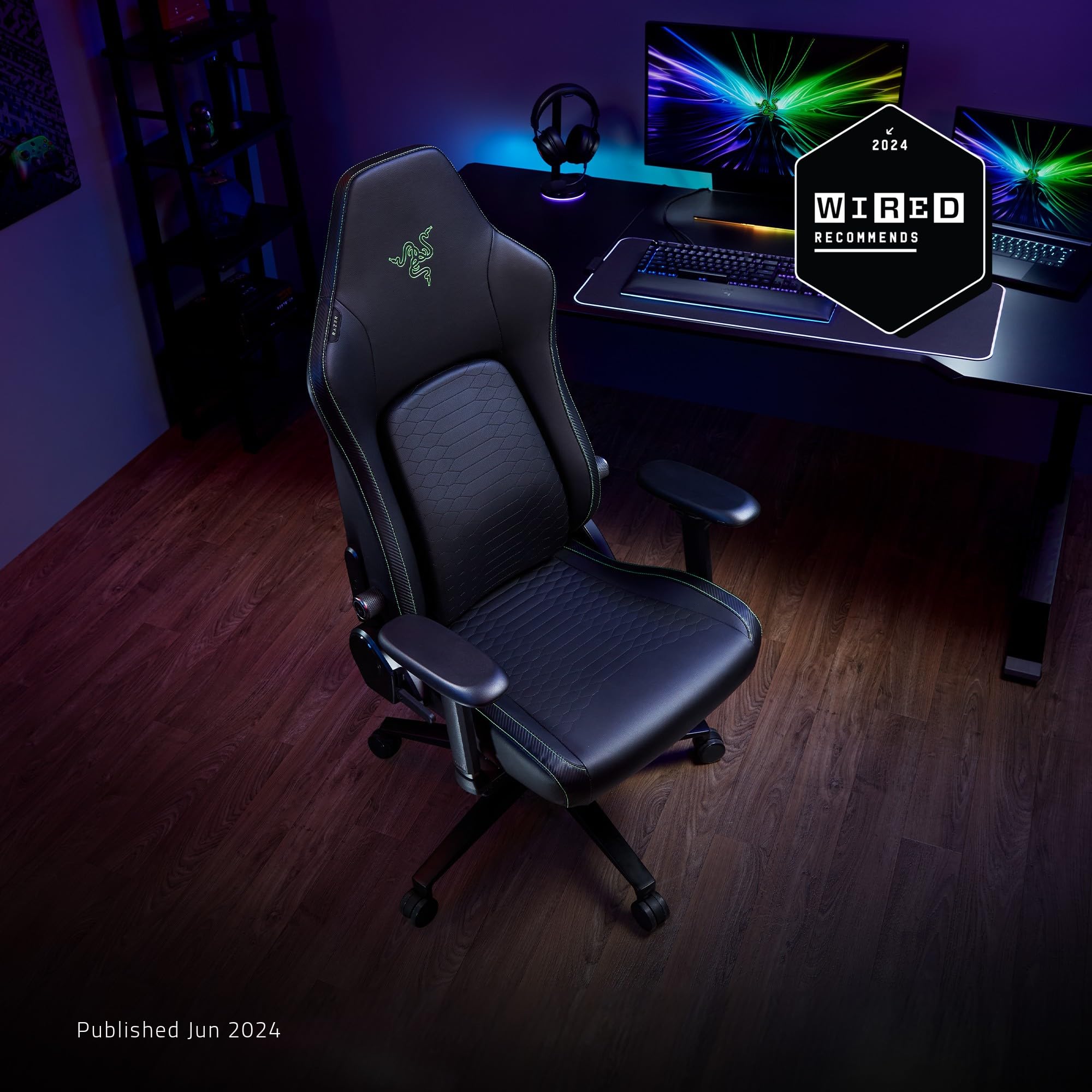 razer-iskur-v2-ergonomic-gaming-chair-with-adaptive-lumbar-support-152-recline-4 image 2
