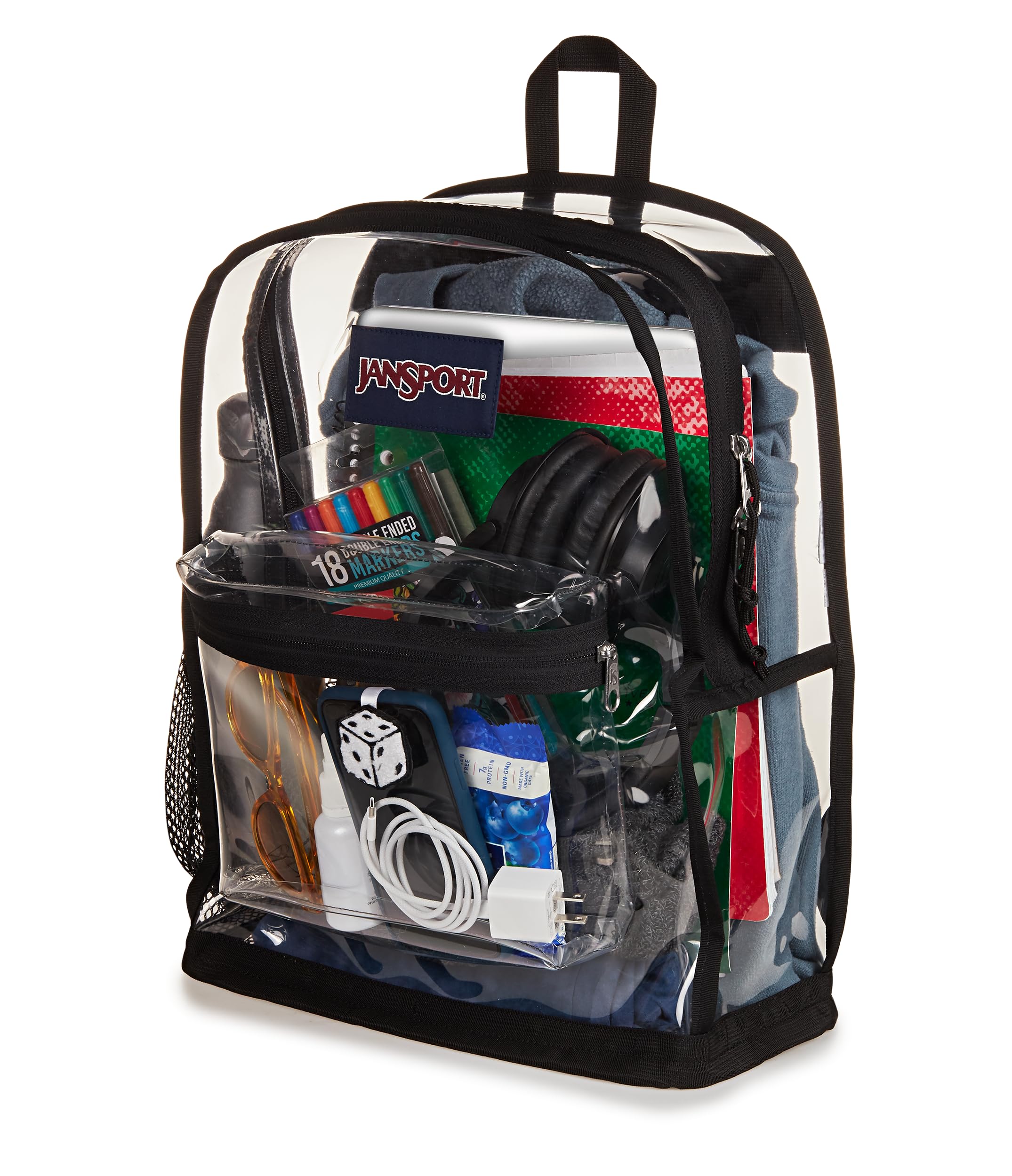 jansport-clear-pack-25-5l-stadium-approved-transparent-backpack-with-mesh-bottom image 5