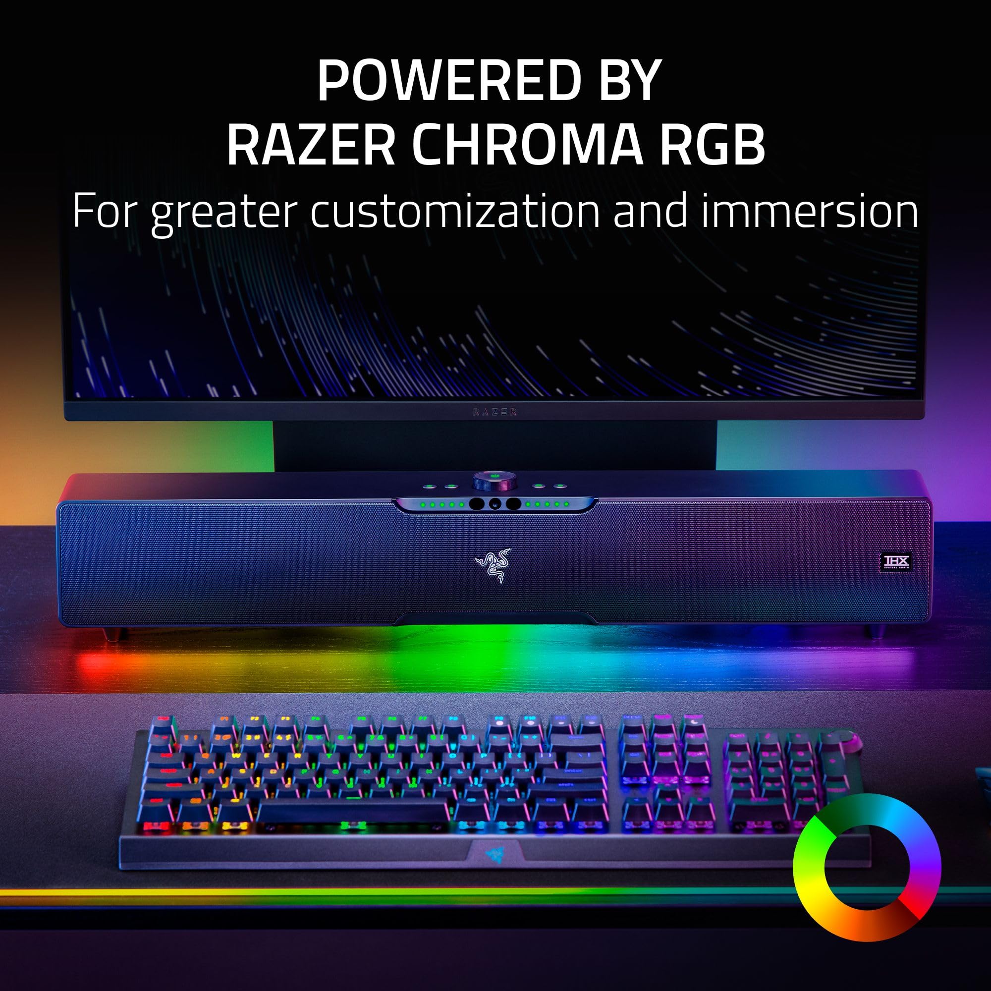 razer-leviathan-v2-pro-pc-gaming-soundbar-with-subwoofer-head-tracking-ai-beamfo image 5