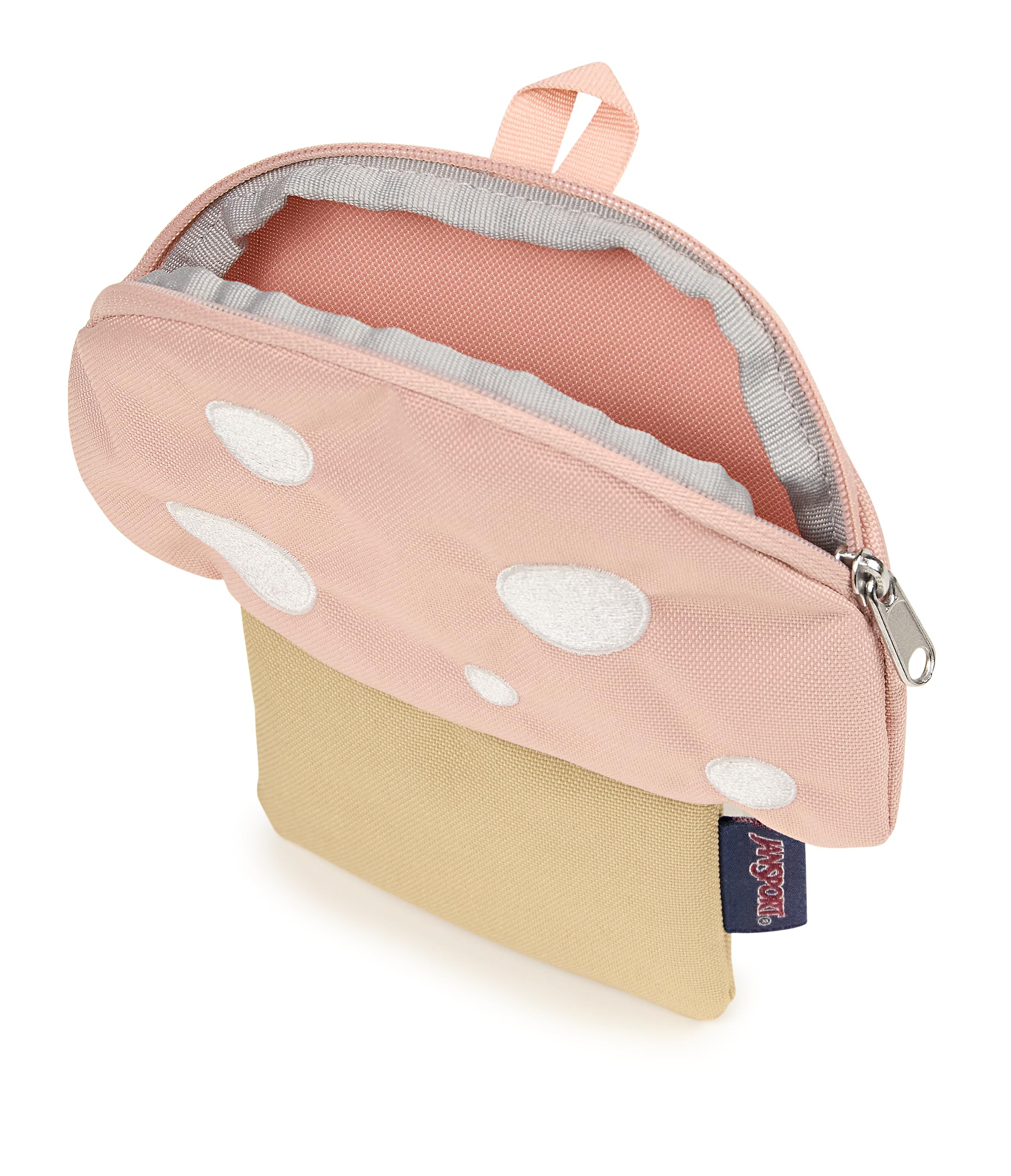 jansport-mushroom-coin-purse-toadstool-zipper-pouch-with-backpack-clip-6-9-x-3-5 image 5
