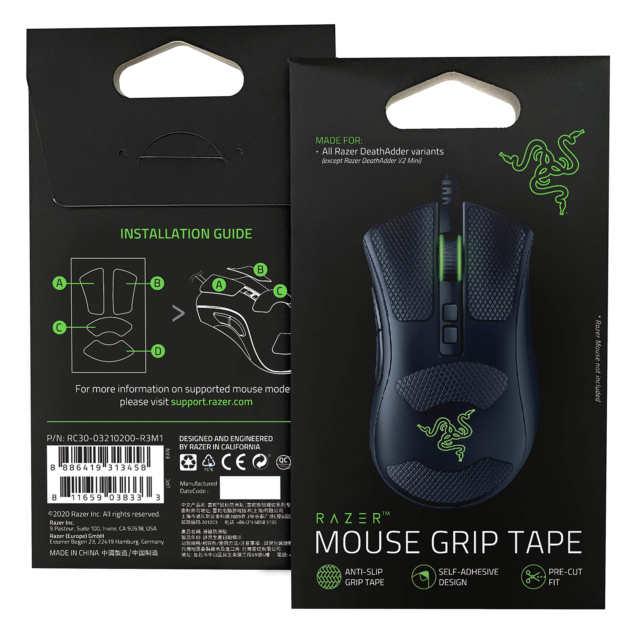 razer-mouse-grip-tape-for-deathadder-v2-mini-pre-cut-self-adhesive-anti-slip-pol image 8
