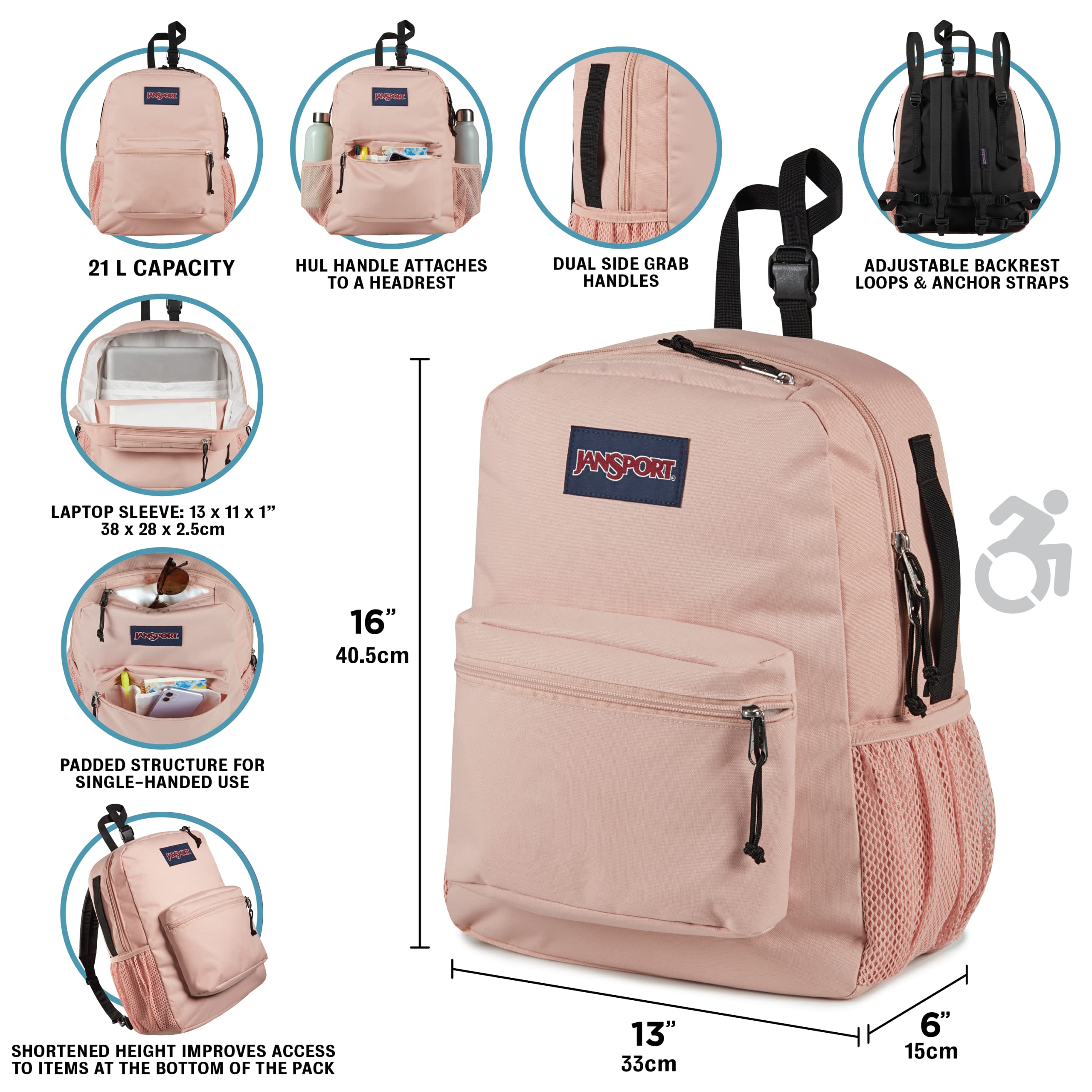 jansport-central-adaptive-backpack-red-multi-hippie-days-wheelchair-walker-compa image 4