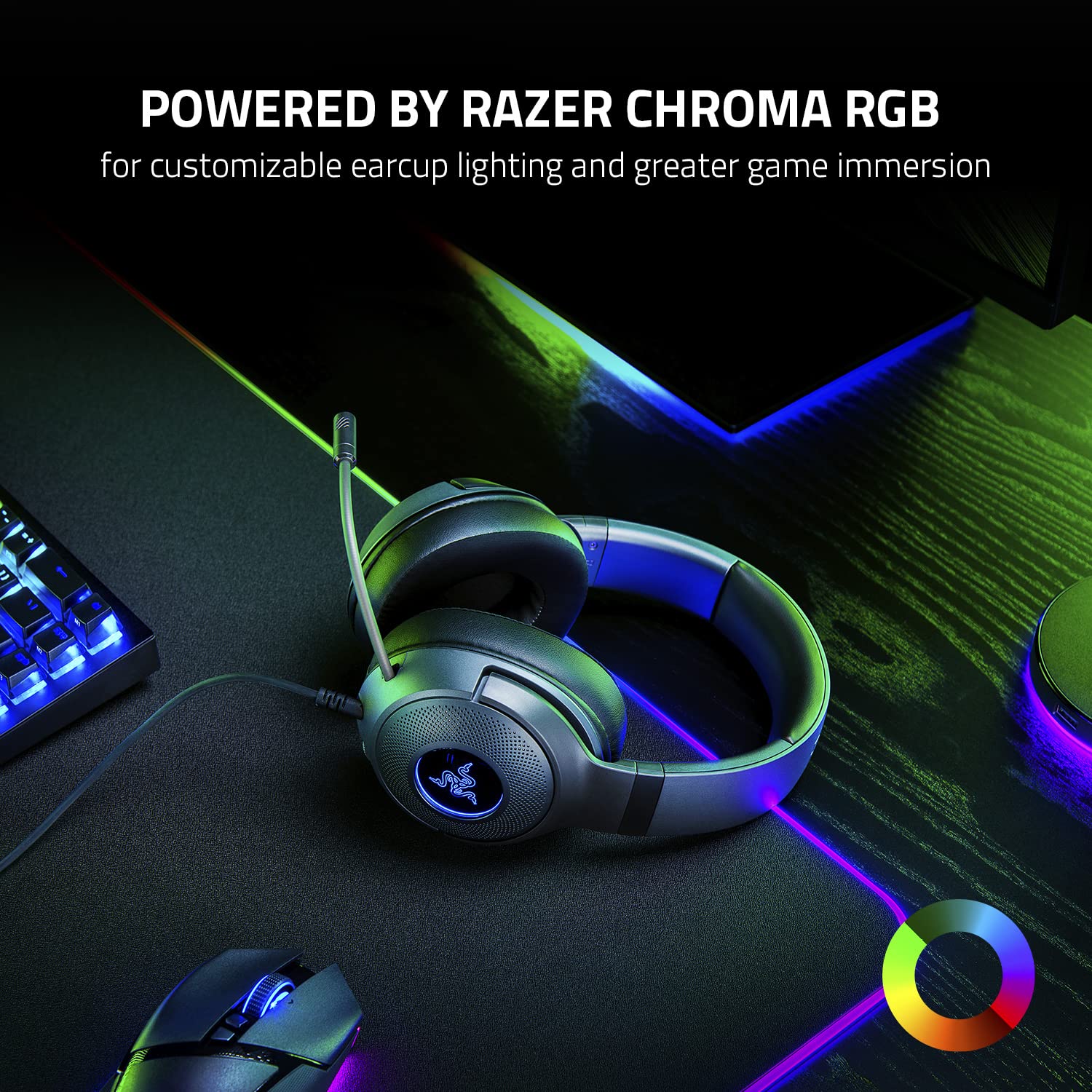 razer-kraken-v3-x-wired-usb-gaming-headset-285g-lightweight-triforce-40mm-driver image 7
