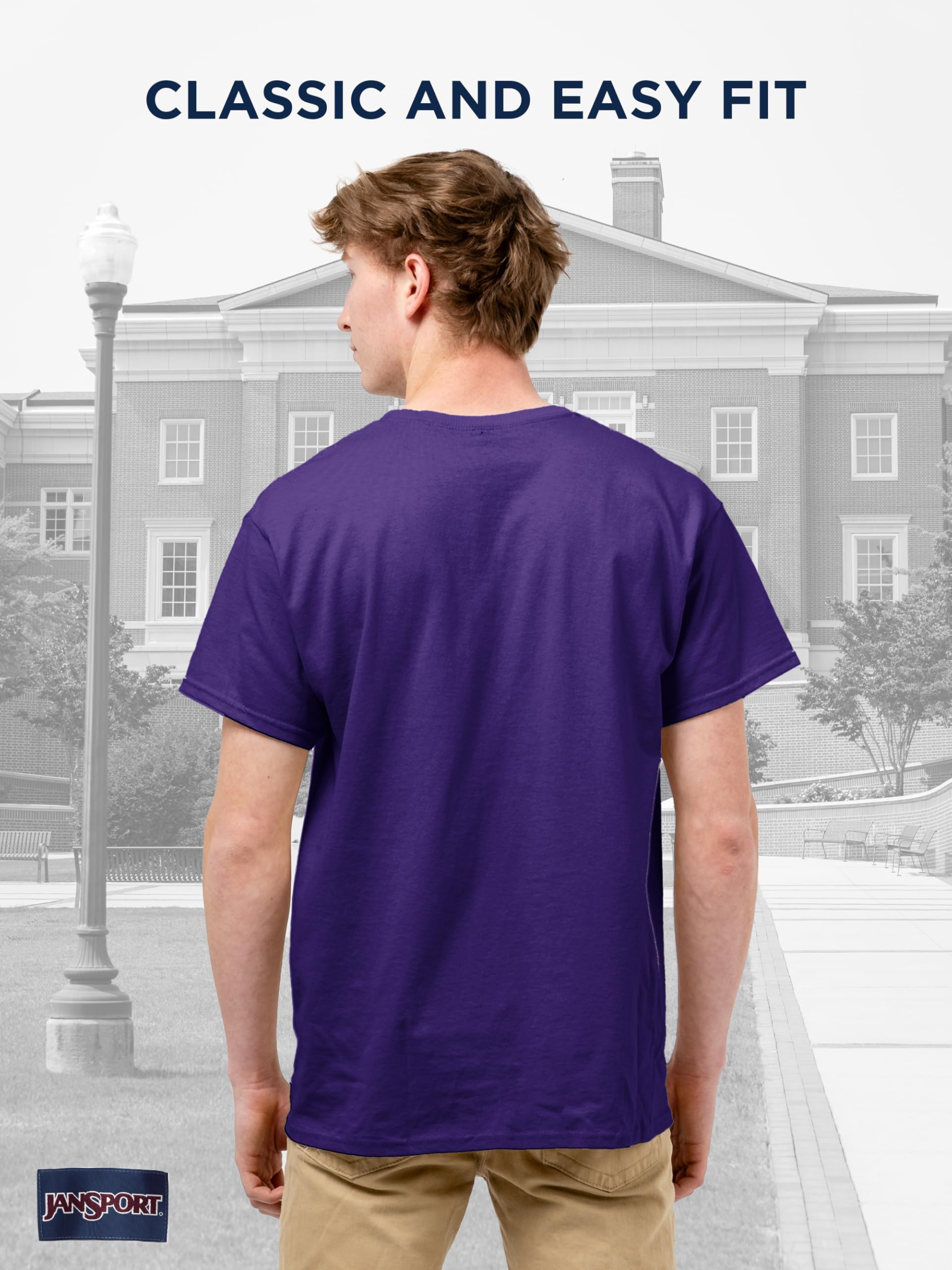 jansport-ncaa-officially-licensed-nyu-violets-campus-short-sleeve-crewneck-t-shi image 4