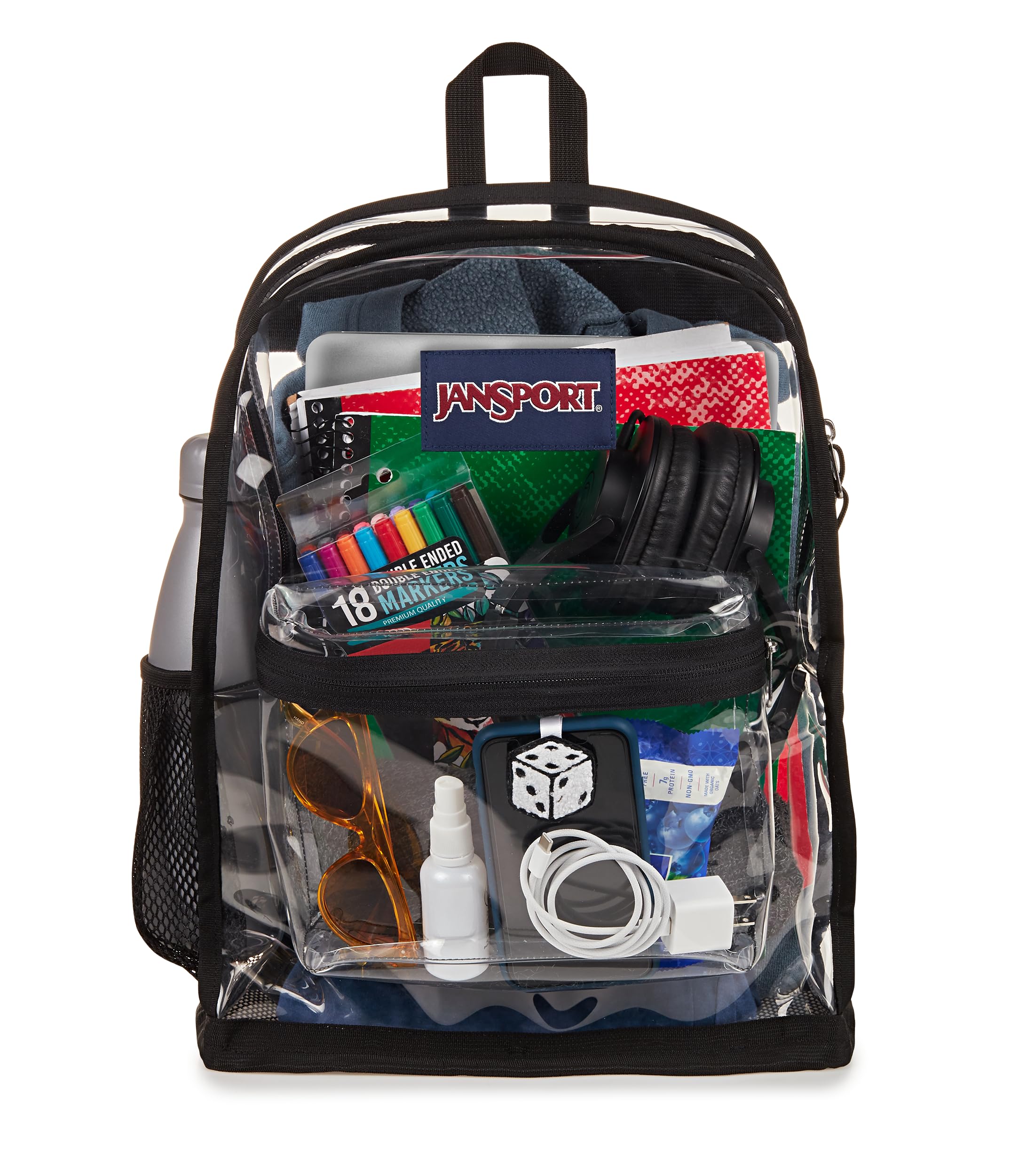 jansport-clear-pack-25-5l-stadium-approved-transparent-backpack-with-mesh-bottom image 4