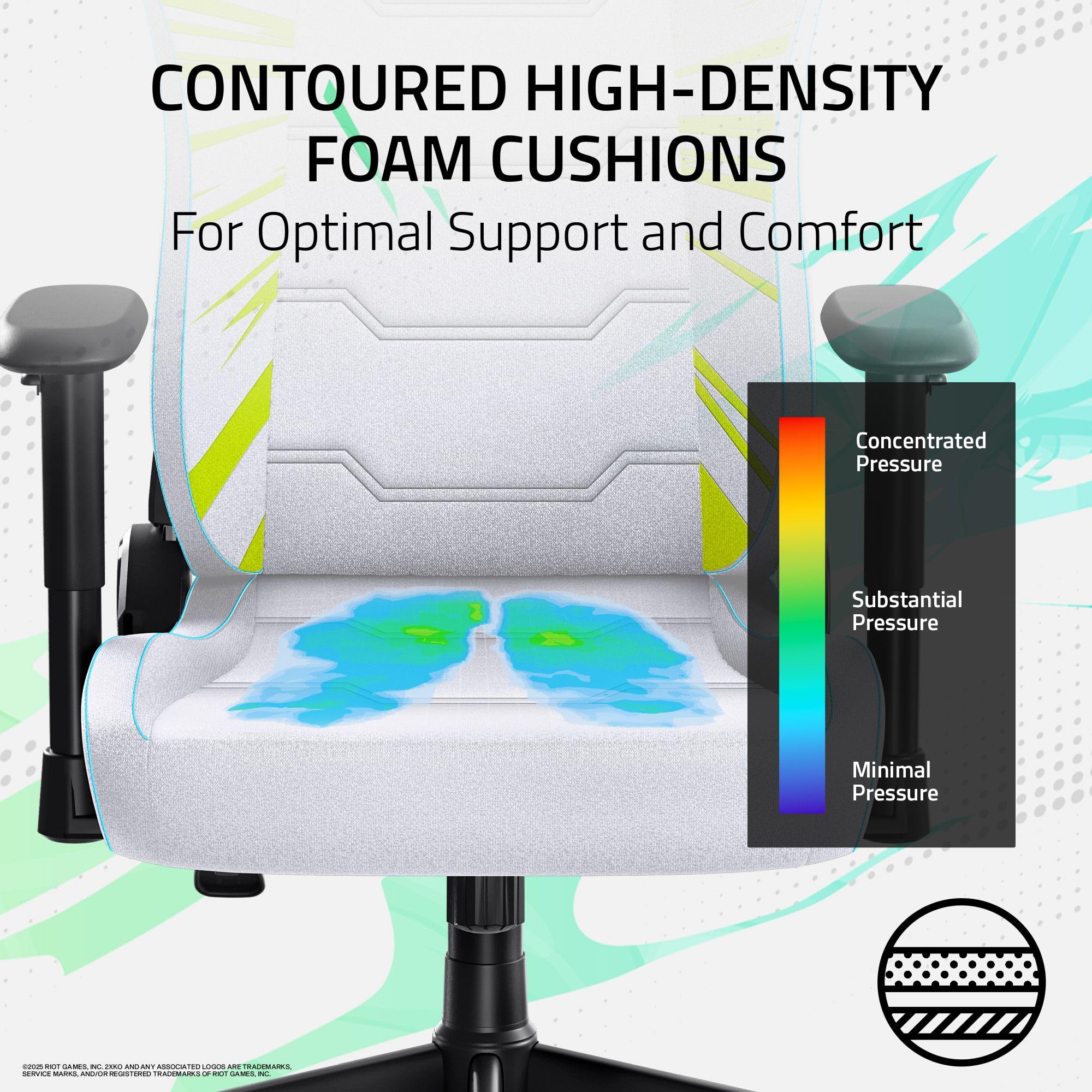 razer-iskur-v2-x-ergonomic-gaming-chair-2xko-edition-built-in-lumbar-support-wid image 5