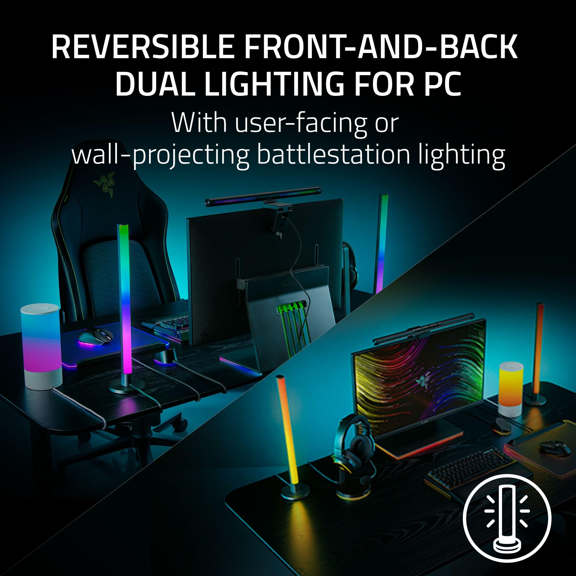 razer-aether-standing-light-bars-reversible-front-back-chroma-rgb-lighting-matte image 2